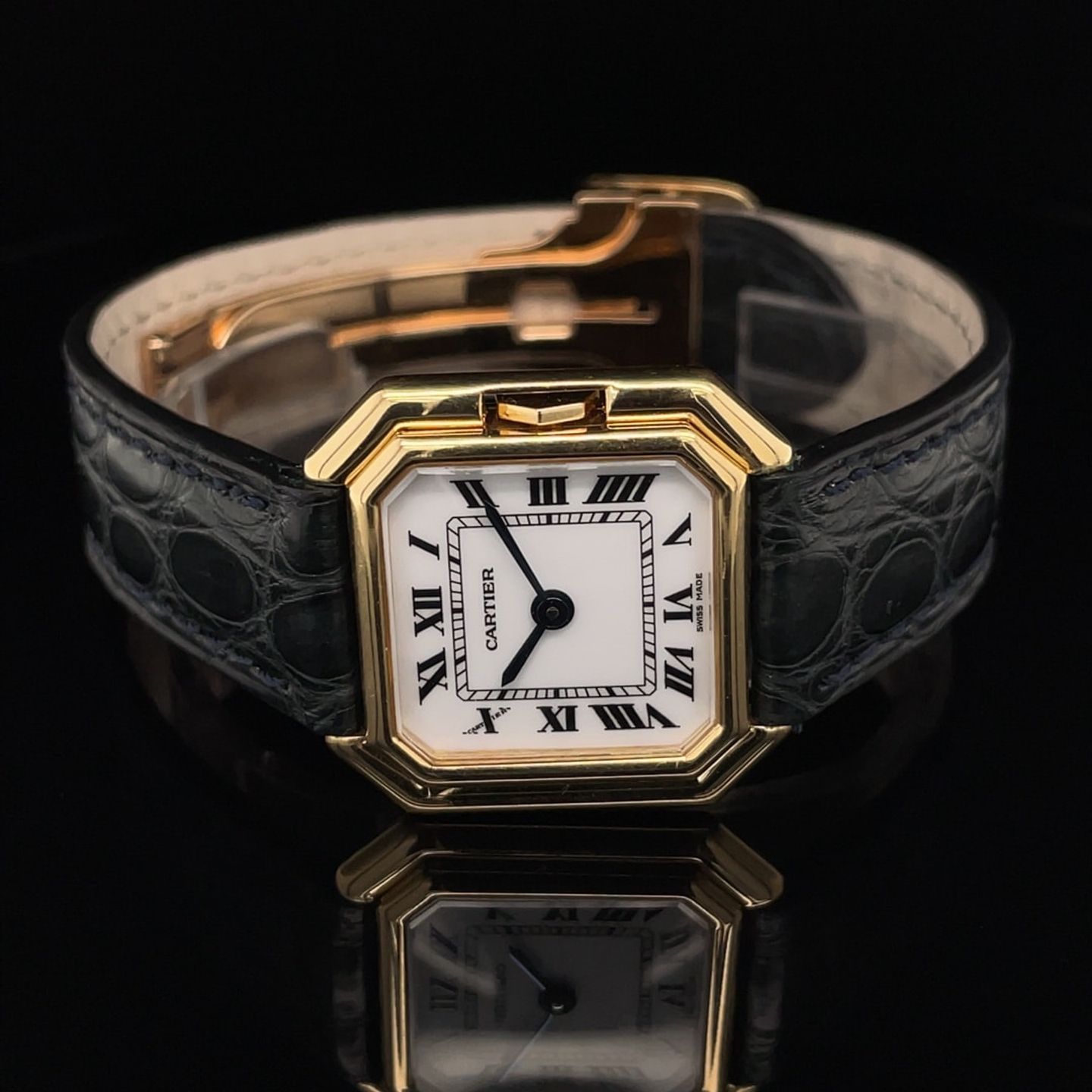 Cartier Unknown Unknown (Unknown (random serial)) - White dial 25 mm Yellow Gold case (7/8)