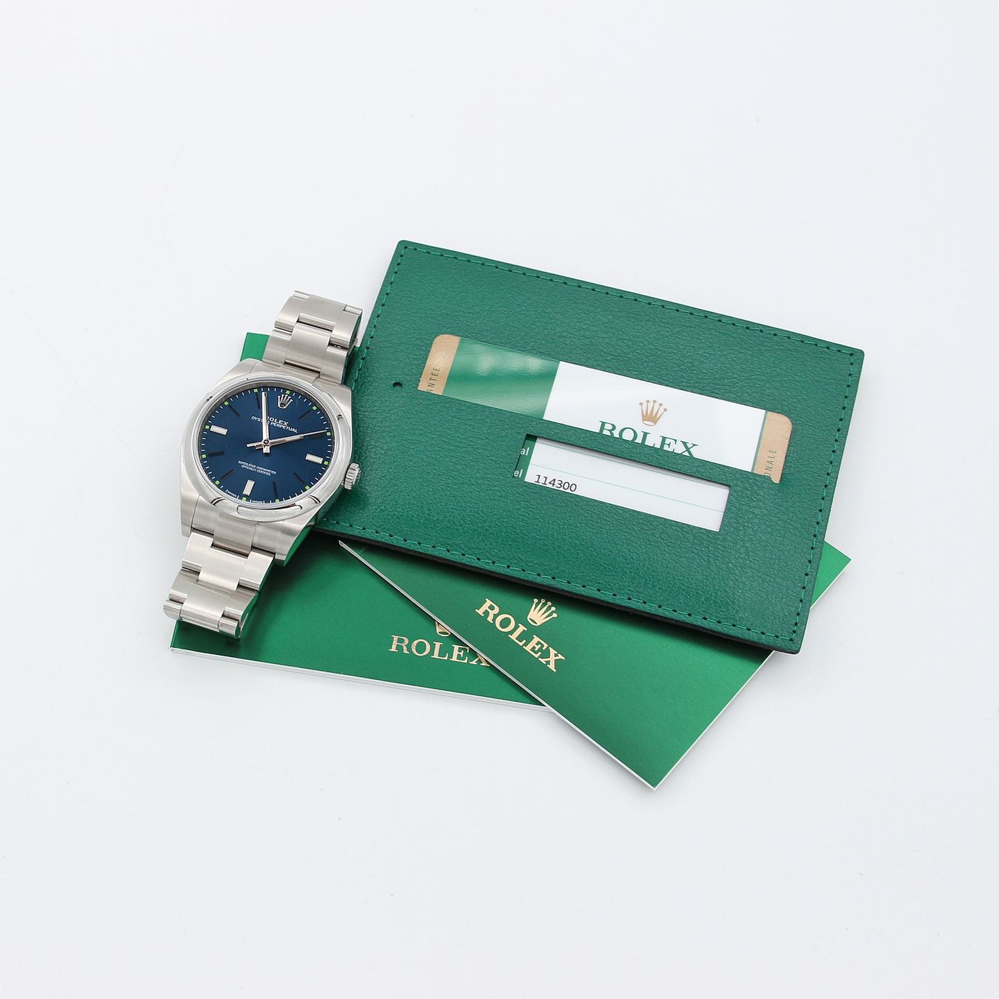 Rolex Oyster Perpetual 39 114300 (Unknown (random serial)) - Blue dial 39 mm Steel case (5/8)