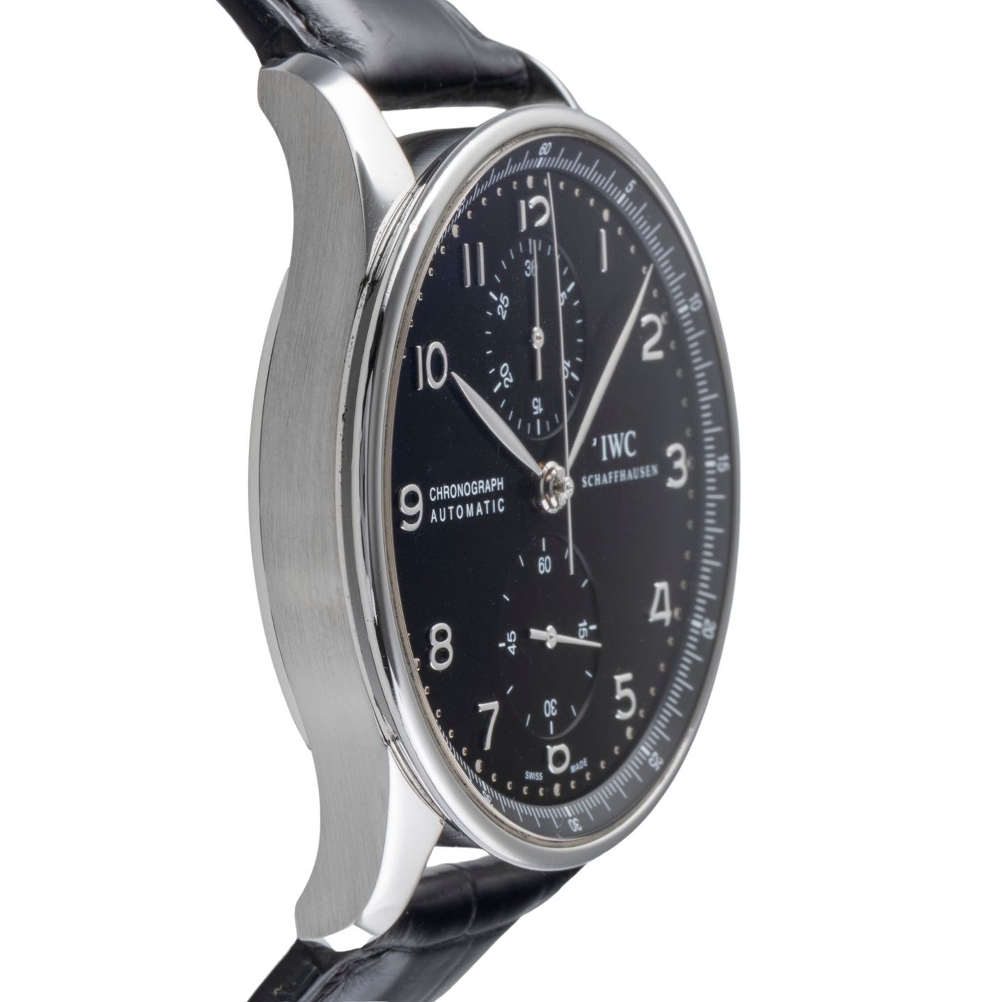 IWC Portuguese Chronograph IW371447 (Unknown (random serial)) - Black dial 41 mm Steel case (7/8)