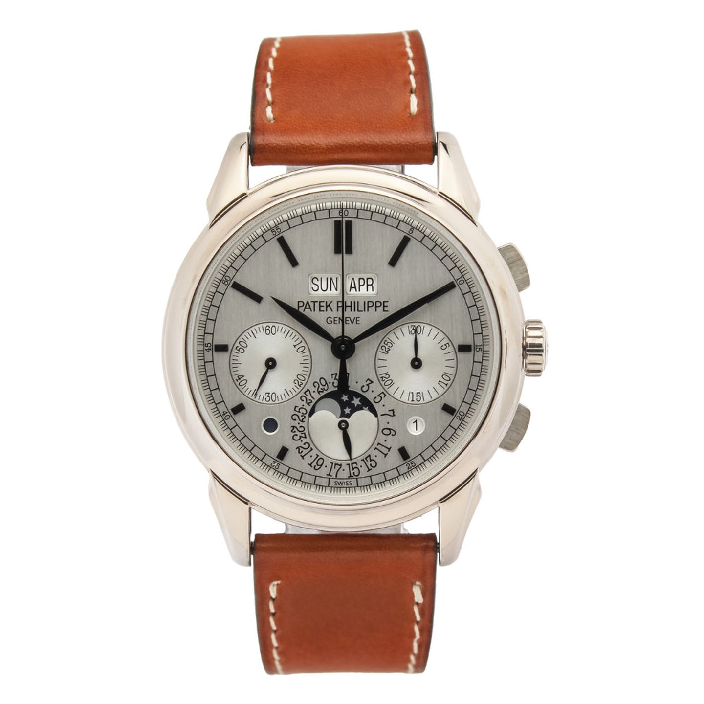Patek Philippe Perpetual Calendar Chronograph 5270G-001 (2012) - Silver dial 41 mm White Gold case (1/12)