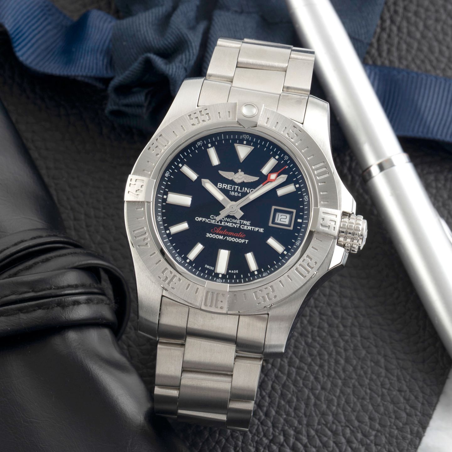 Breitling Avenger II Seawolf A17331101B1A1 (Unknown (random serial)) - Black dial 45 mm Steel case (1/8)