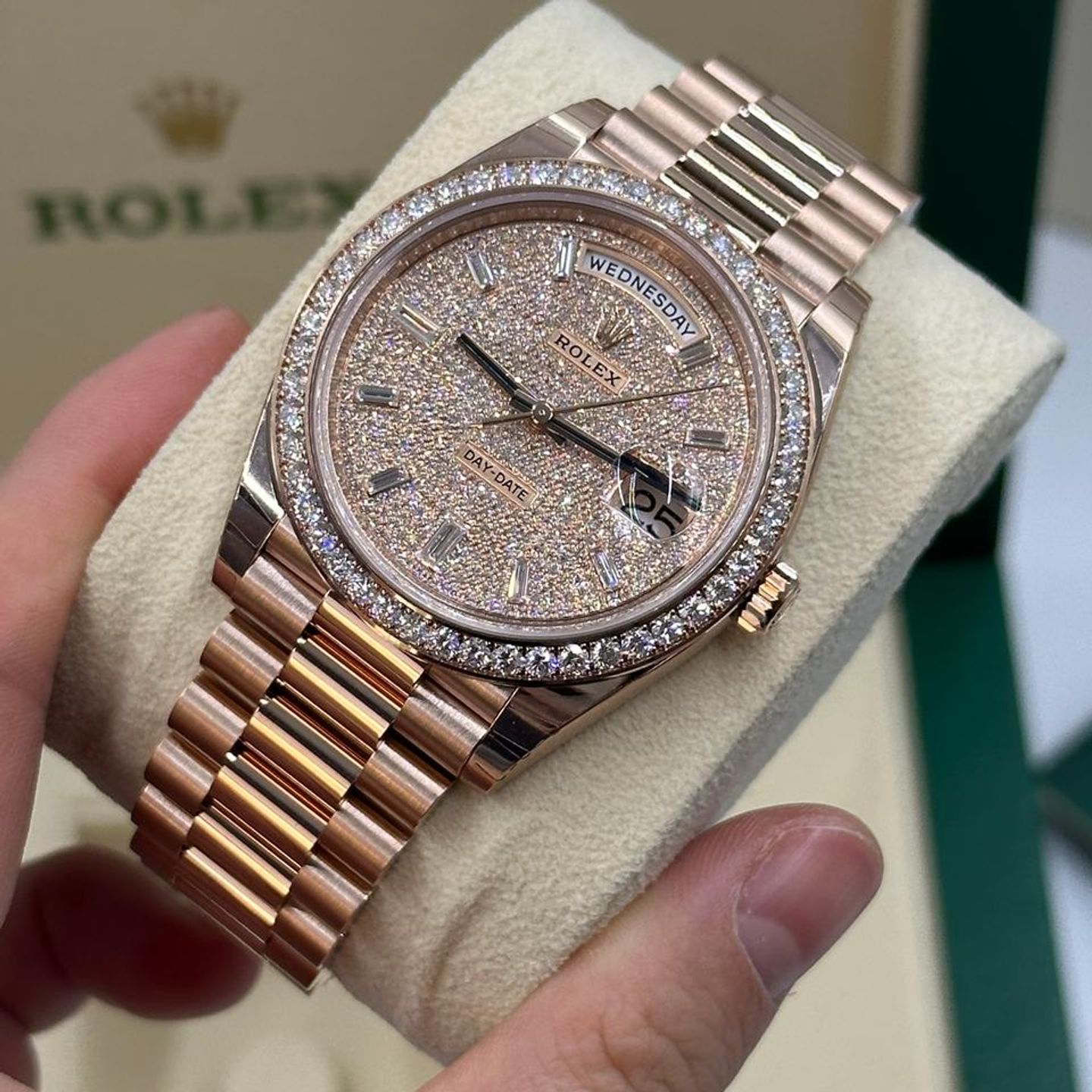 Rolex Day-Date 228345RBR (2025) - Unknown dial 48 mm Rose Gold case (9/10)