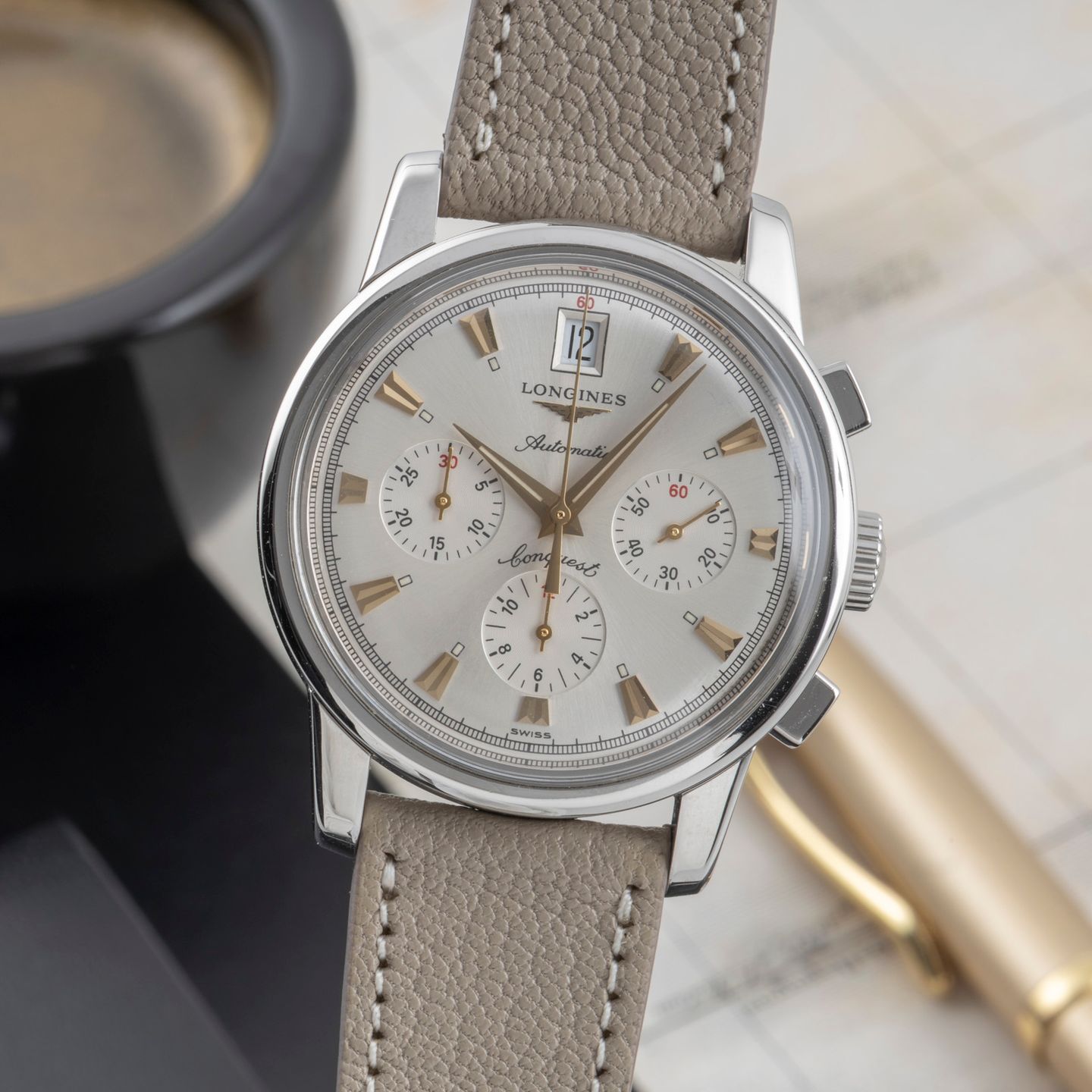 Longines Conquest Heritage L1.641.4.52.2 (2007) - Black dial 39 mm Steel case (3/8)