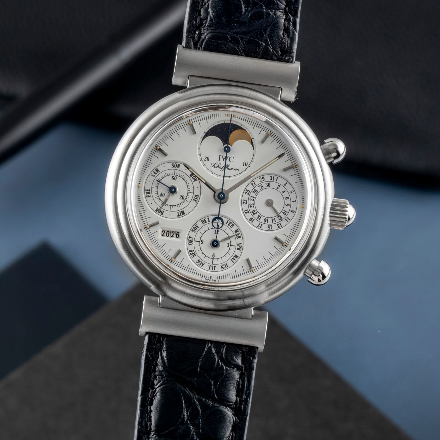 IWC Da Vinci Perpetual Calendar IW375011 (1995) - White dial 39 mm Steel case (3/8)