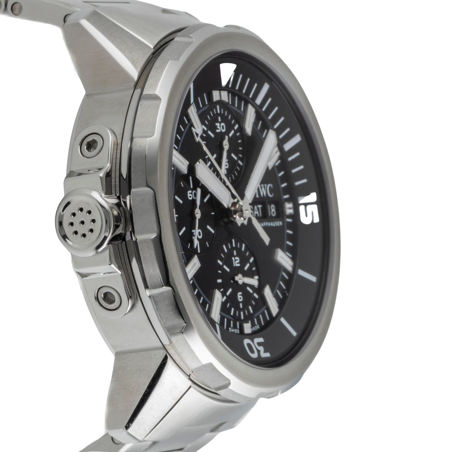 IWC Aquatimer Chronograph IW376804 (Unknown (random serial)) - Black dial 44 mm Steel case (7/8)