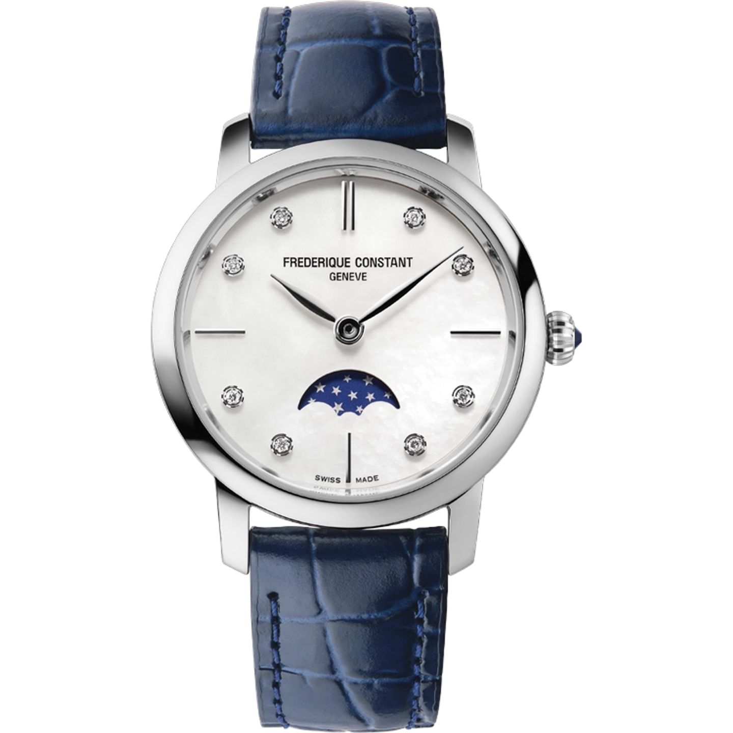 Frederique Constant Slimline Moonphase FC-206MPWD1S6 (2025) - Parelmoer wijzerplaat 30mm Staal (1/1)