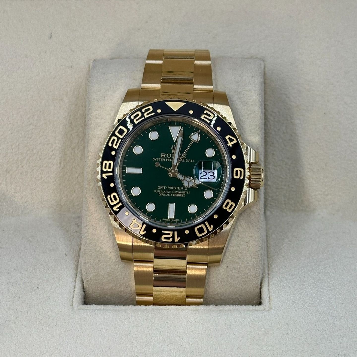 Rolex GMT-Master II 116718LN (2021) - Groen wijzerplaat 40mm Geelgoud (5/8)