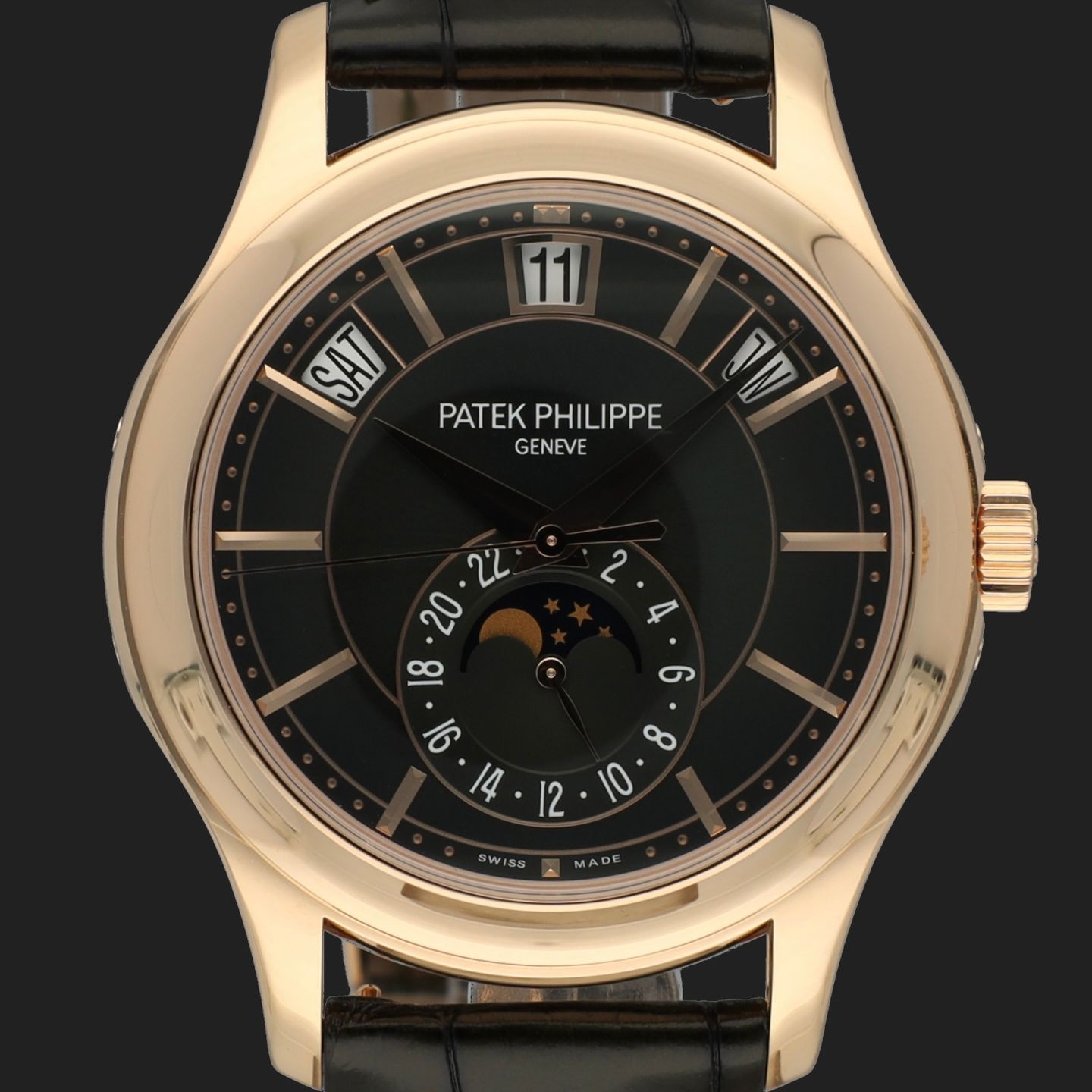 Patek Philippe Annual Calendar 5205R-011 (2022) - Groen wijzerplaat 40mm Roségoud (2/8)