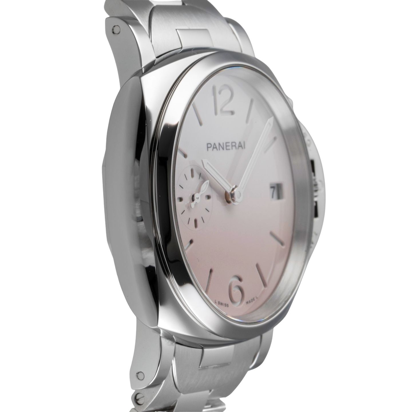 Panerai Luminor Due PAM01319 (Unknown (random serial)) - Pink dial 38 mm Steel case (7/8)
