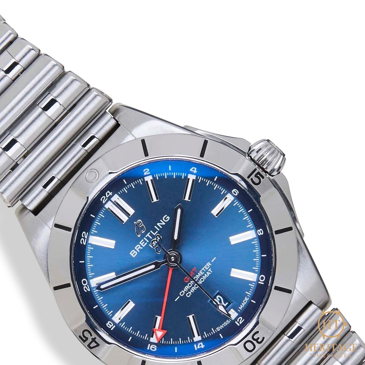 Breitling Chronomat GMT Unknown (Unknown (random serial)) - Blue dial 40 mm Steel case (3/8)