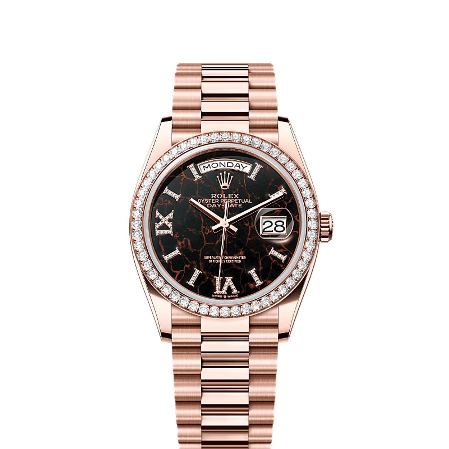 Rolex Day-Date 36 128345RBR (2025) - Black dial 36 mm Rose Gold case (1/1)