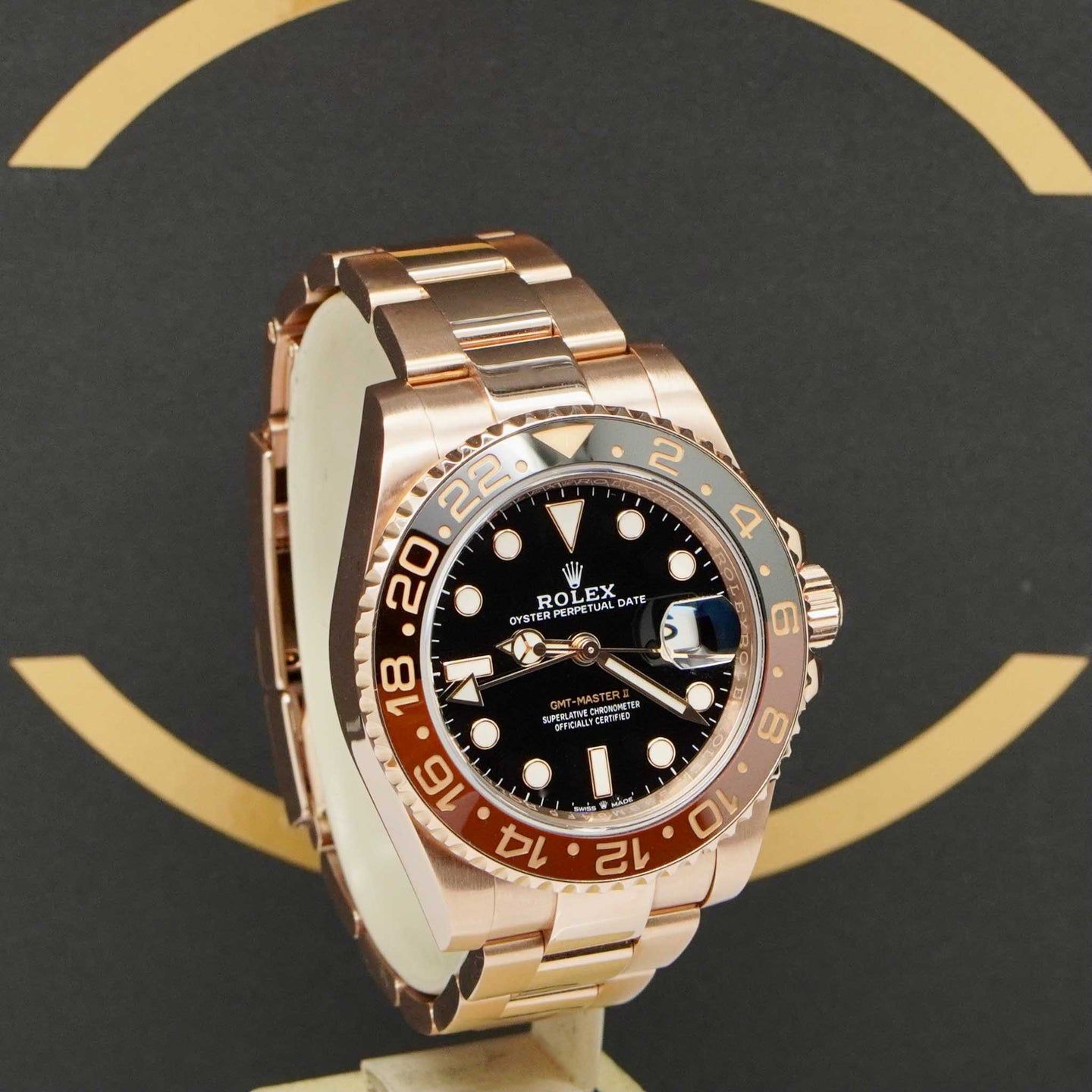 Rolex GMT-Master II 126715CHNR (2022) - Zwart wijzerplaat 40mm Roségoud (2/7)