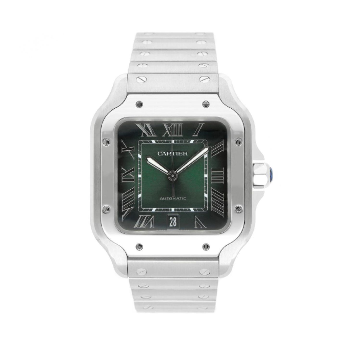 Cartier Santos WSSA0062 (2023) - Green dial 40 mm Steel case (1/5)