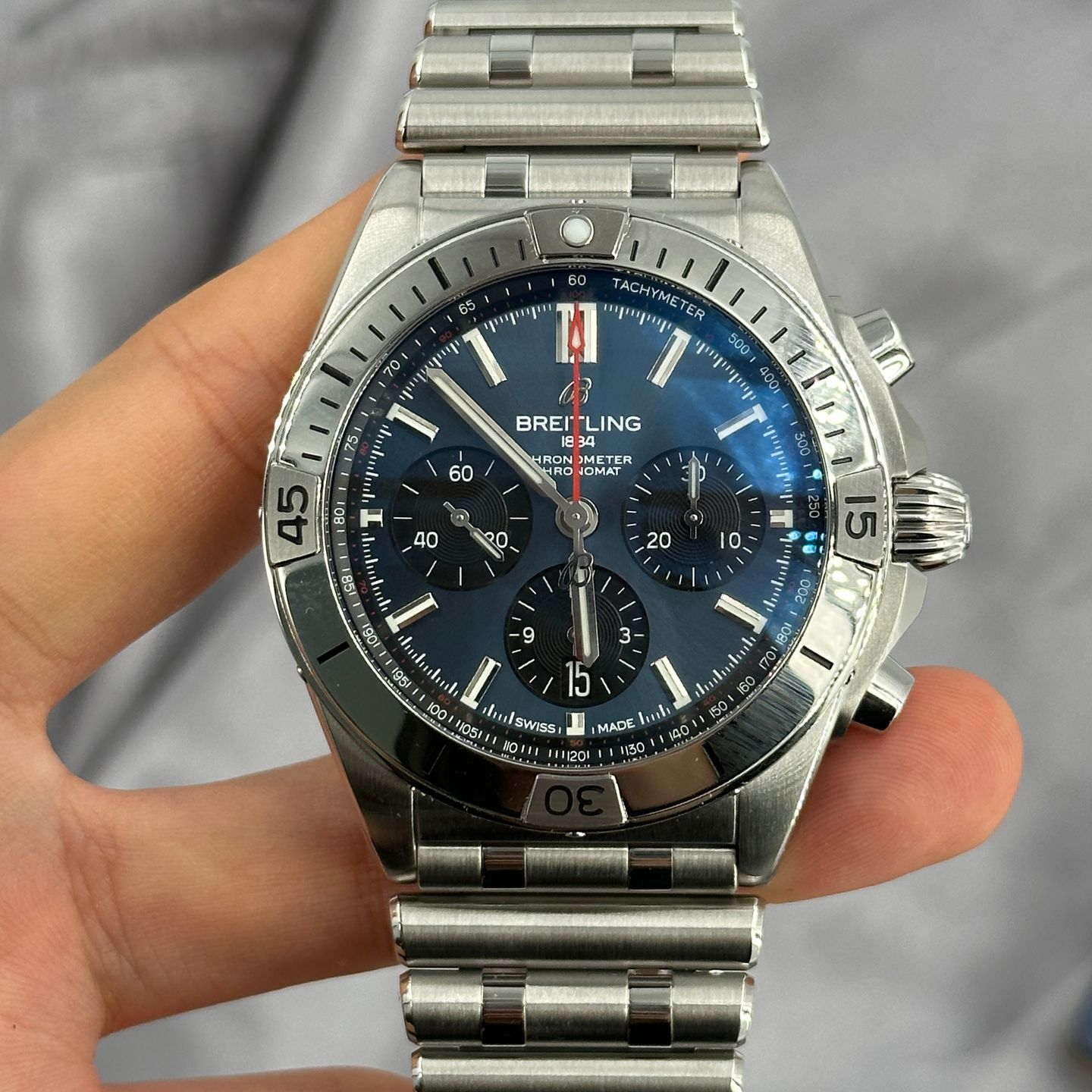 Breitling Chronomat 42 AB0134101C1A1 (2023) - Blue dial 42 mm Steel case (6/8)