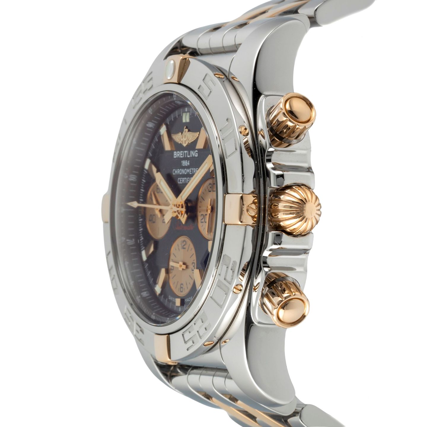 Breitling Chronomat 44 IB0110 (2020) - Zwart wijzerplaat 44mm Goud/Staal (6/8)