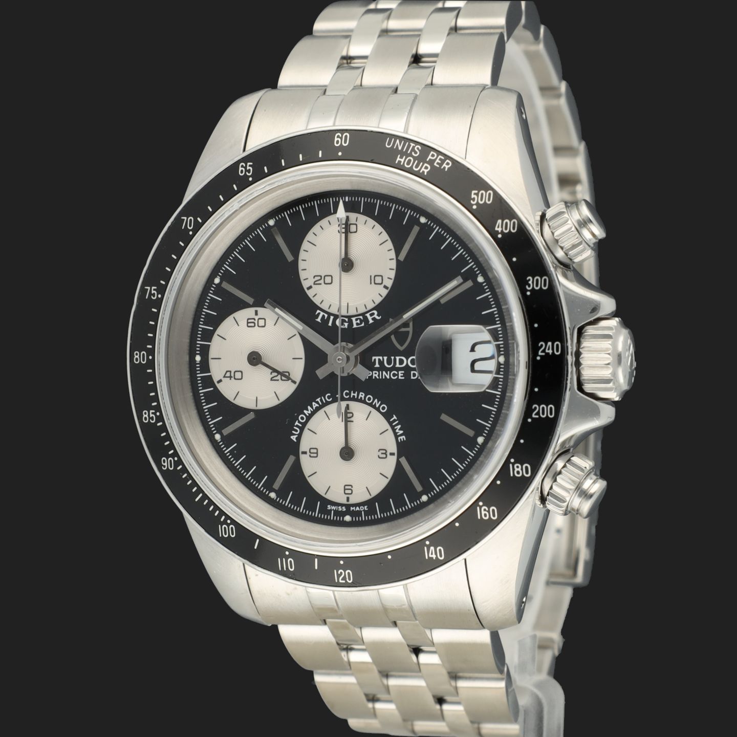 Tudor Prince Date 79260 (2000) - Black dial 40 mm Steel case (1/8)