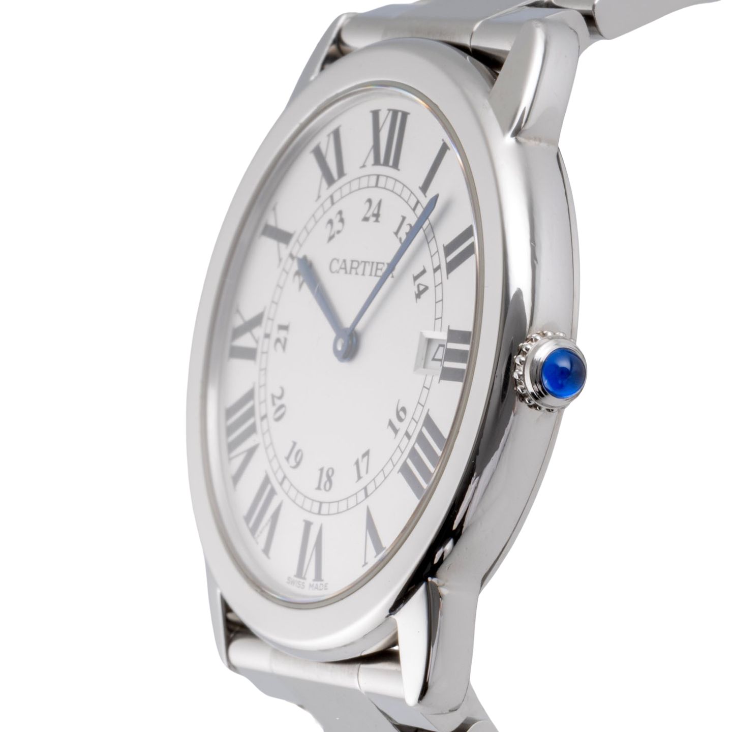 Cartier Ronde Solo de Cartier W6701005 (2014) - Zilver wijzerplaat 36mm Staal (6/8)