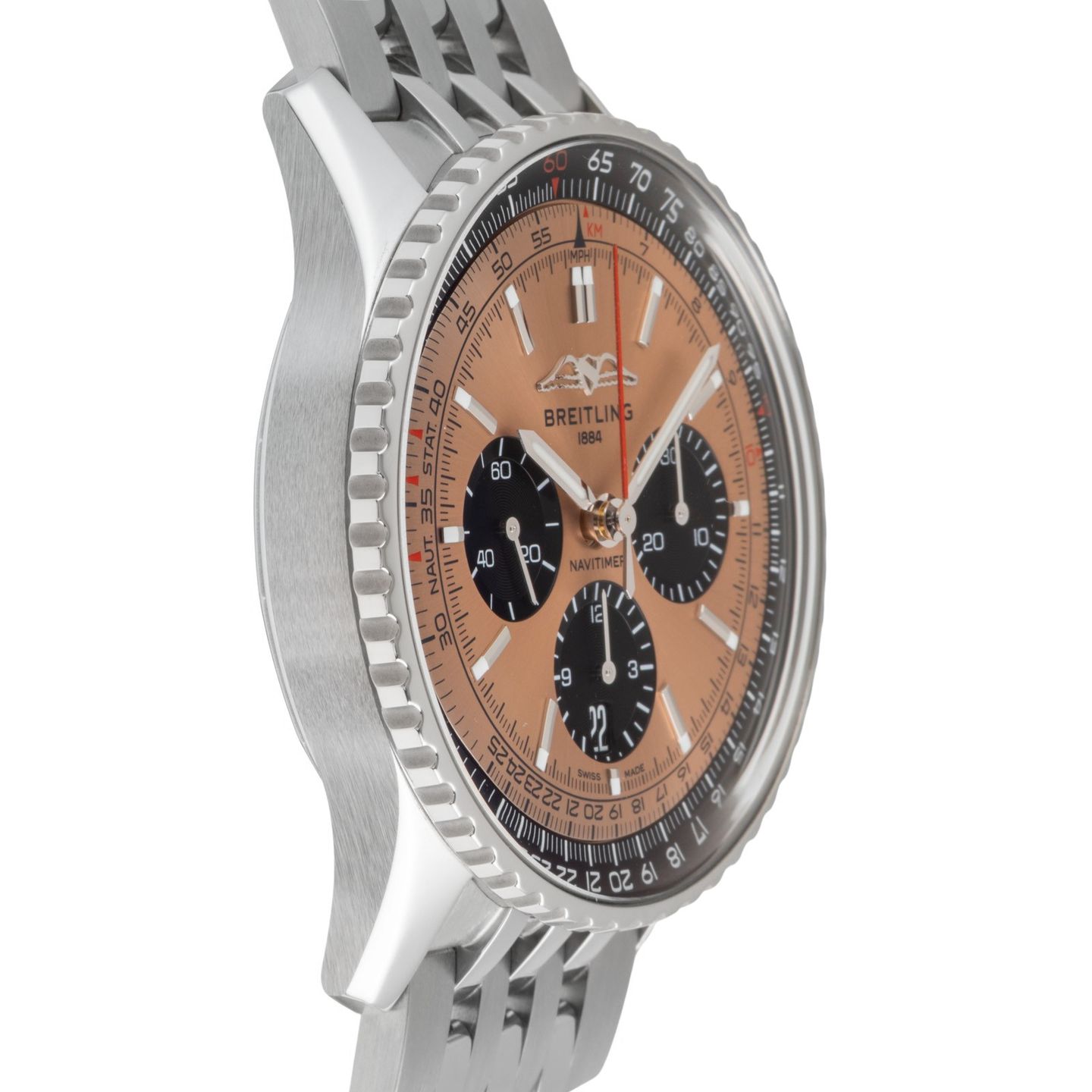 Breitling Navitimer 1 B01 Chronograph AB0138241K1A1 (Unknown (random serial)) - Red dial 43 mm Steel case (7/8)