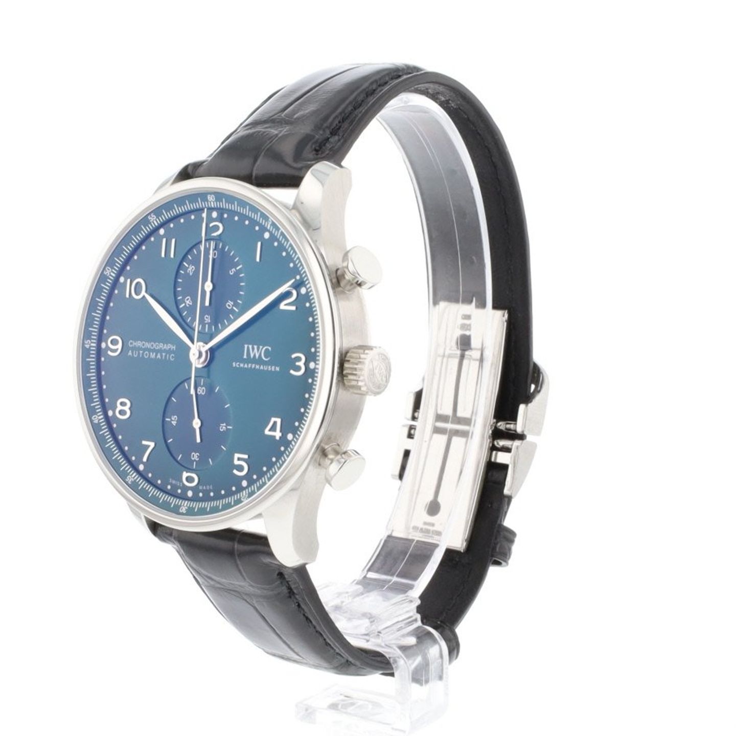 IWC Portuguese Chronograph IW371615 (2020) - Groen wijzerplaat 41mm Staal (2/6)