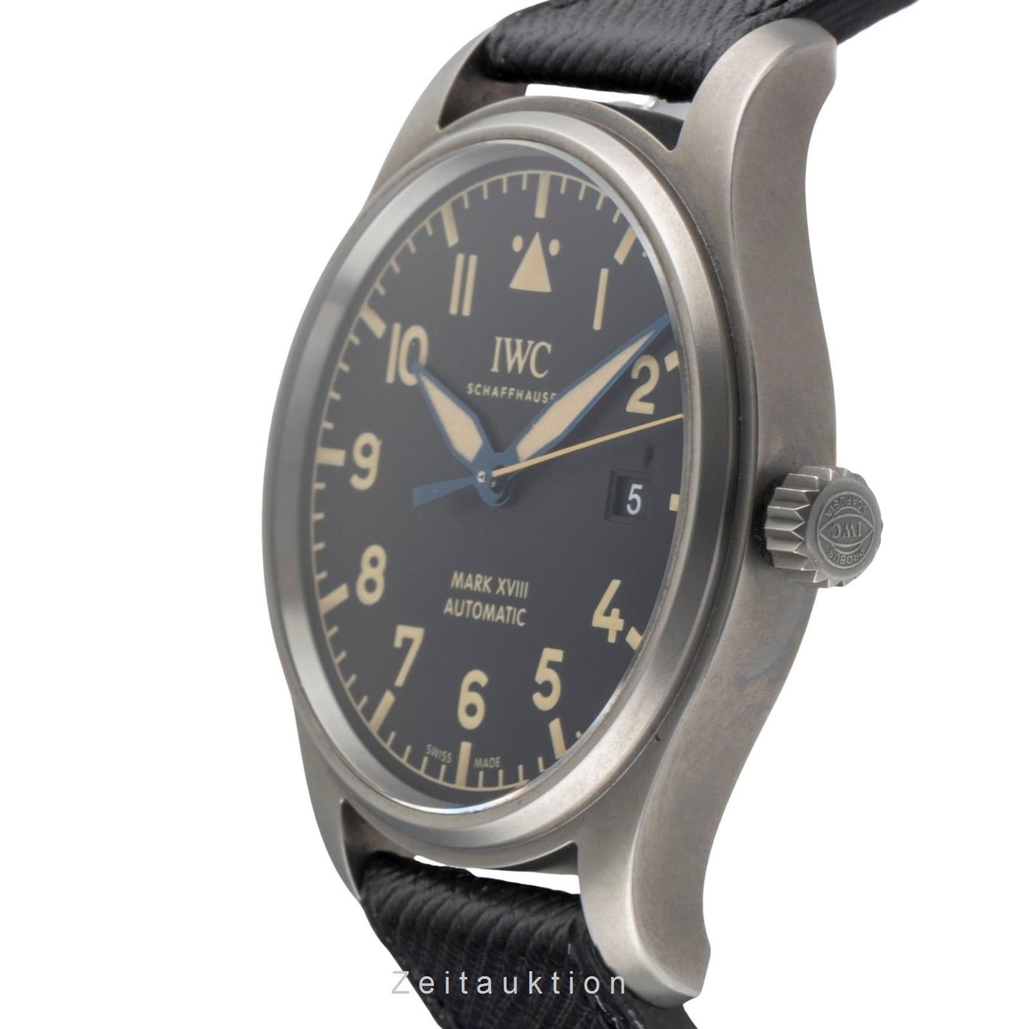 IWC Pilot Mark IW327006 (2019) - Zwart wijzerplaat 40mm Titanium (5/8)