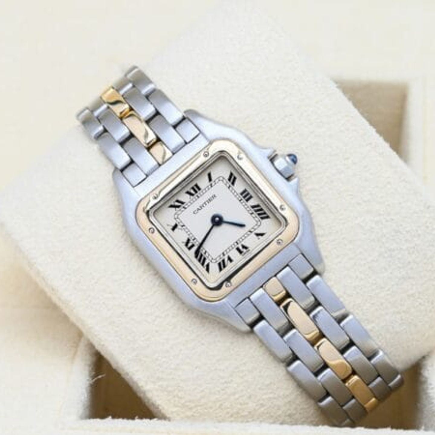 Cartier Panthère 66921 (1995) - White dial 22 mm Gold/Steel case (1/8)