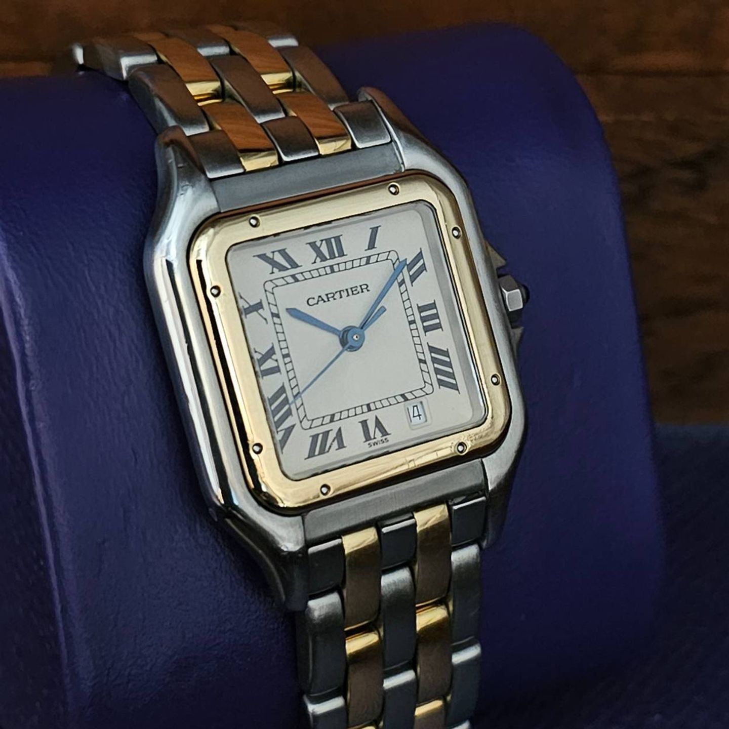 Cartier Panthère 187949 (1994) - Champagne dial 27 mm Gold/Steel case (3/5)