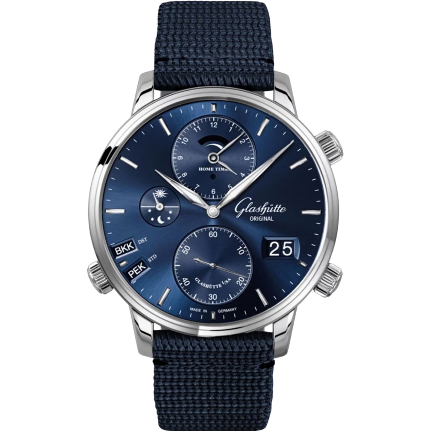 Glashütte Original Senator Cosmopolite 1-89-02-05-02-64 (2024) - Blauw wijzerplaat 44mm Staal (1/1)