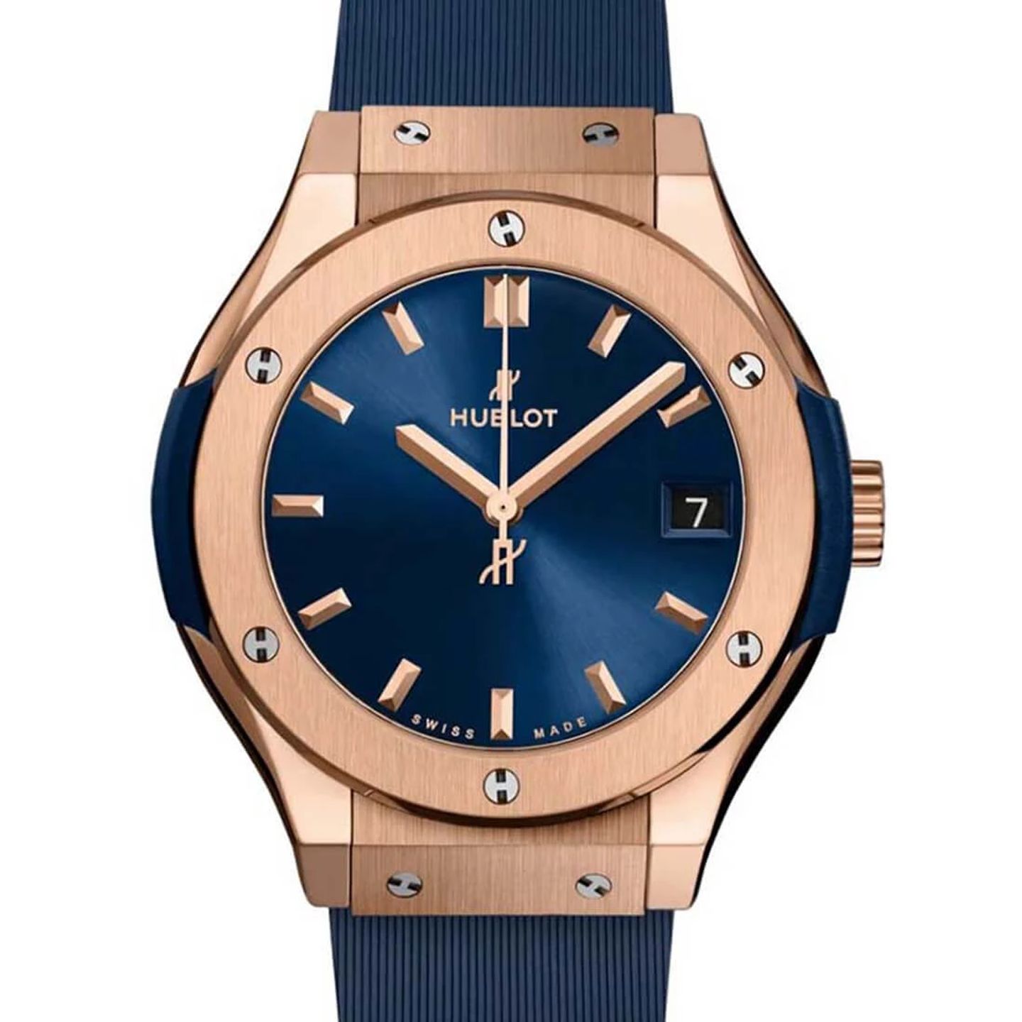 Hublot Classic Fusion Blue 511.OX.7180.RX (2024) - Blauw wijzerplaat 45mm Roségoud (1/3)