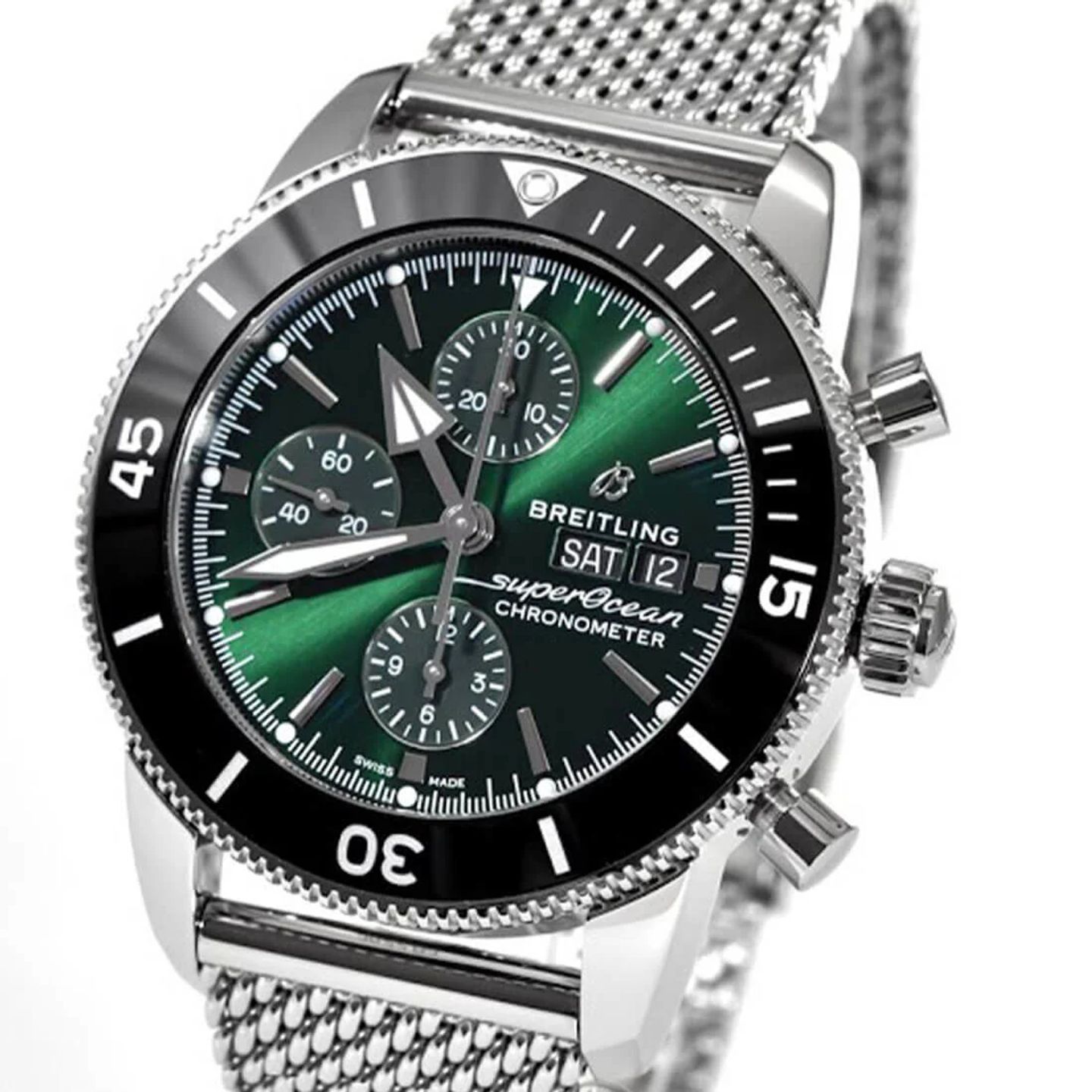 Breitling Superocean Heritage A13313121L1A1 (2023) - Green dial 44 mm Steel case (1/2)