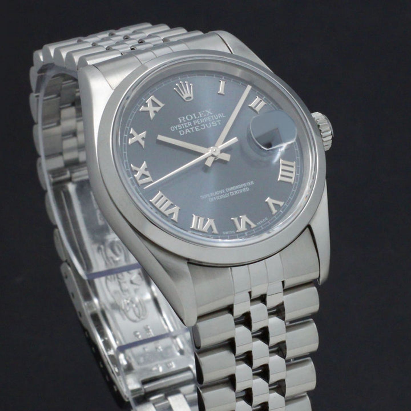 Rolex Datejust 36 16200 (1999) - Blue dial 36 mm Steel case (7/7)