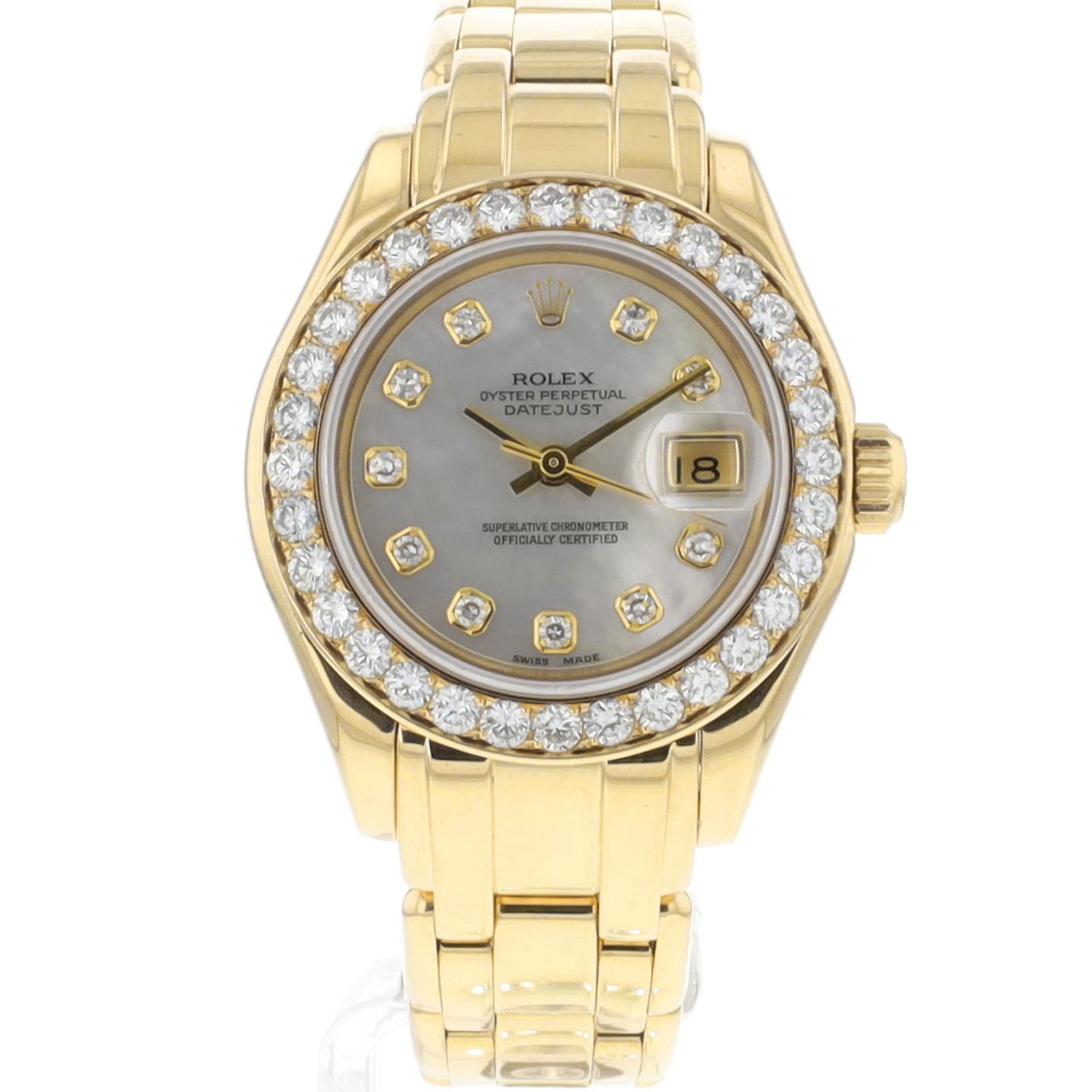 Rolex Lady-Datejust Pearlmaster 69298 (1991) - 29mm Geelgoud (1/6)