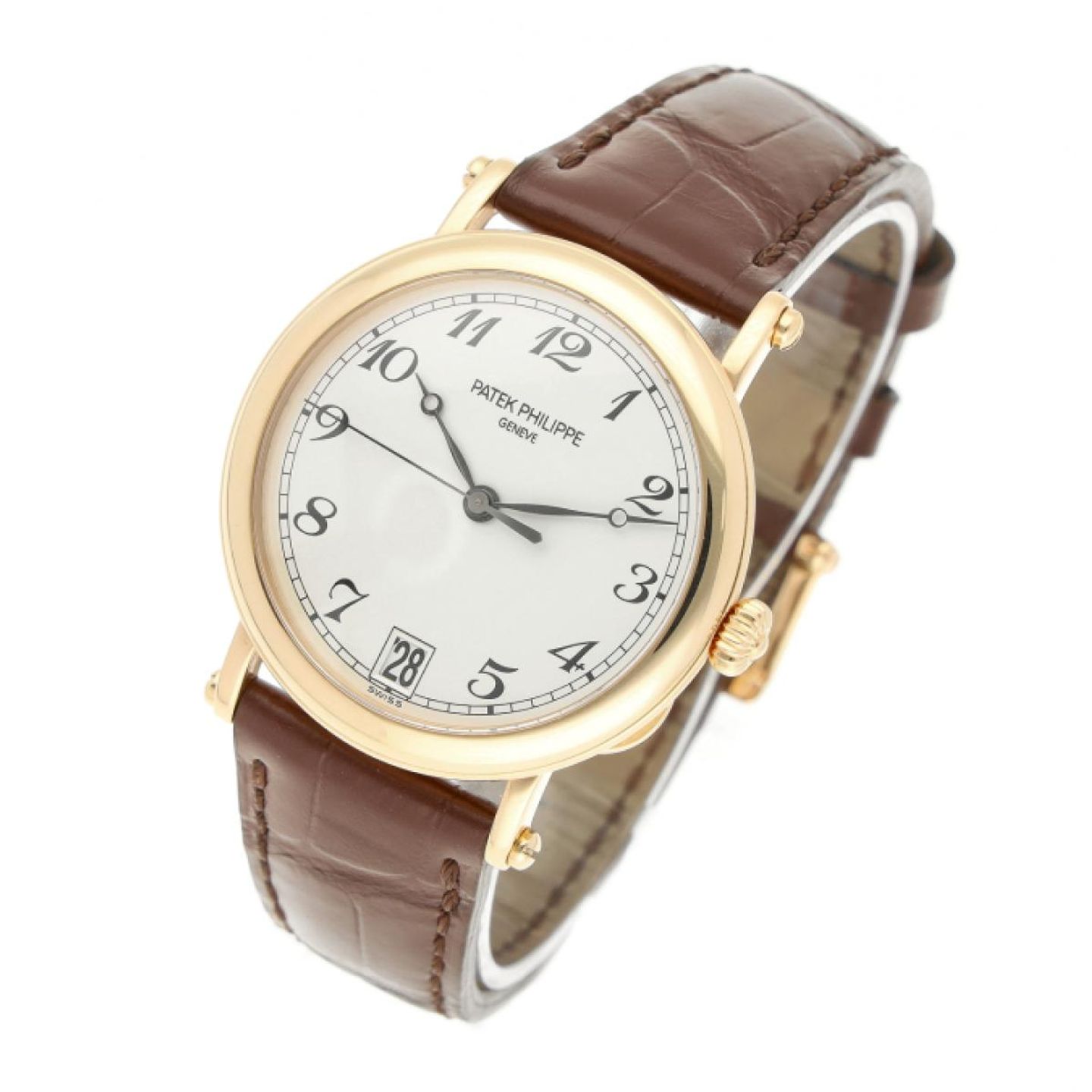 Patek Philippe Calatrava 5053R-001 (2003) - Champagne dial 35 mm Rose Gold case (2/8)