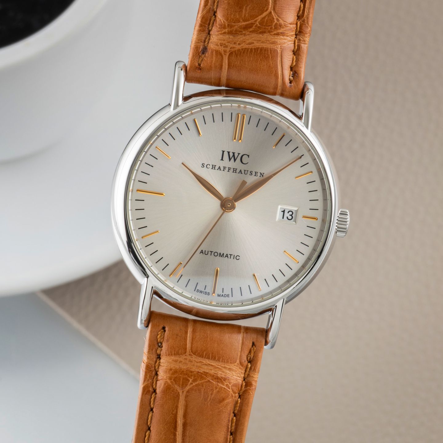 IWC Portofino Automatic IW356303 (2008) - Silver dial 39 mm Steel case (3/8)