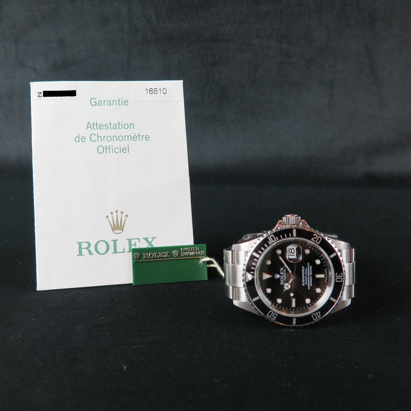 Rolex Submariner Date 16610 (2006) - Zwart wijzerplaat 40mm Staal (8/8)