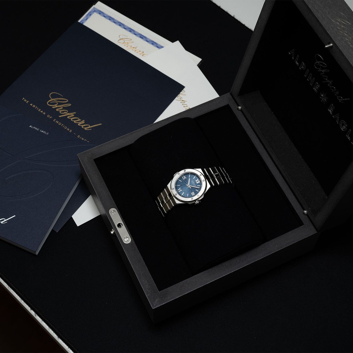 Chopard Alpine Eagle 298601-3001 (2022) - Blauw wijzerplaat 36mm Staal (7/7)