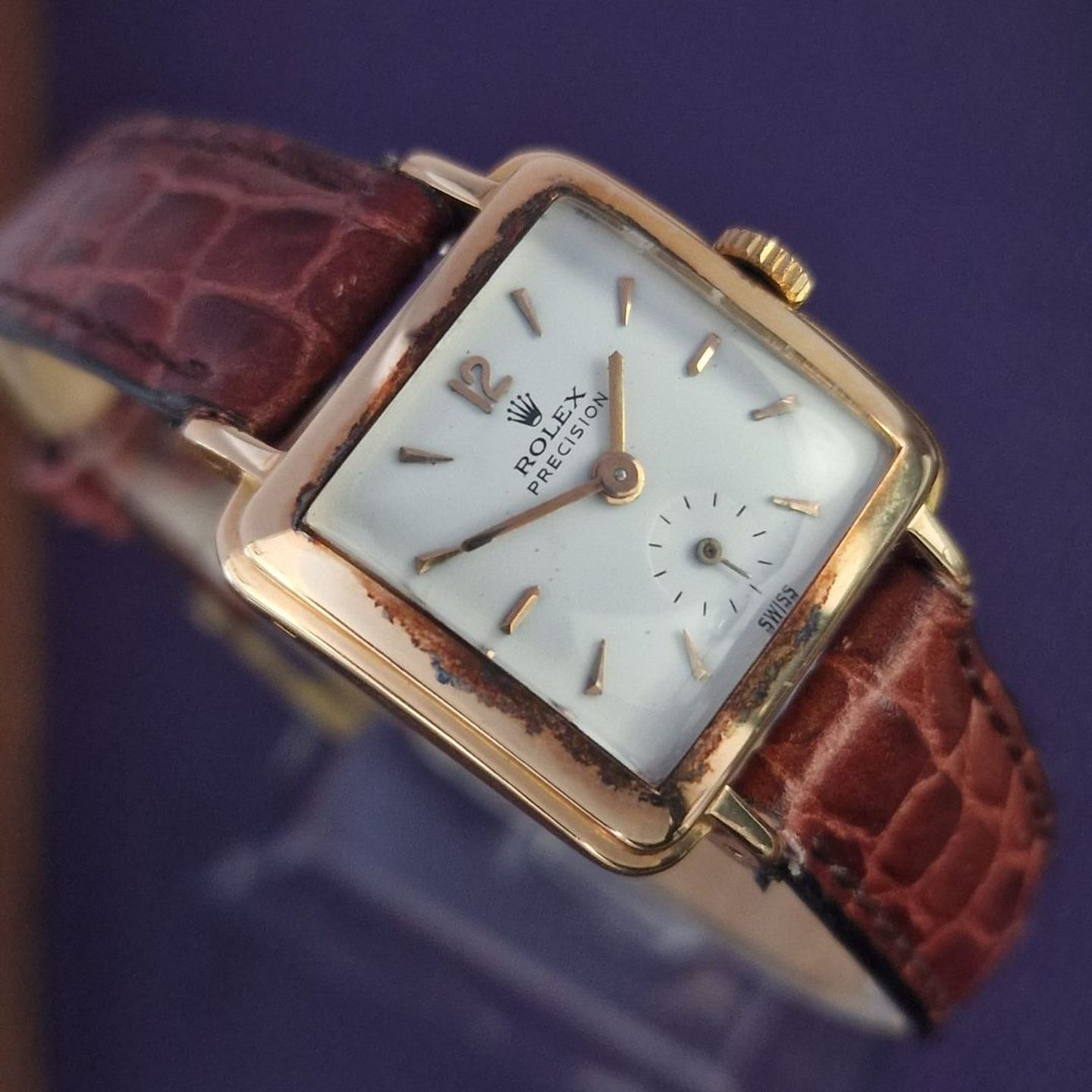 Rolex Vintage 4663 (1938) - Wit wijzerplaat 24mm Roségoud (3/4)