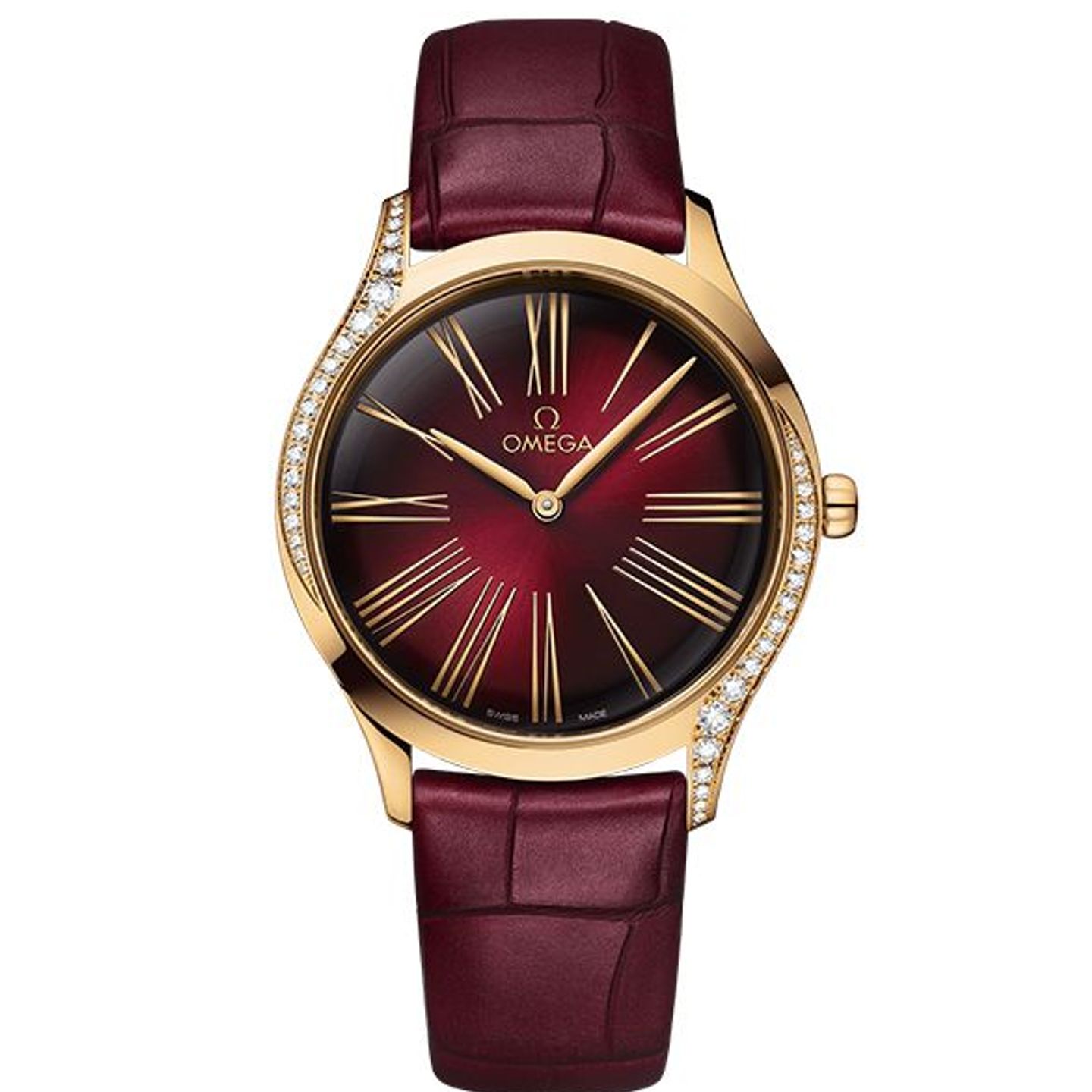 Omega De Ville Trésor 428.58.36.60.11.001 (2024) - Red dial 36 mm Yellow Gold case (1/1)