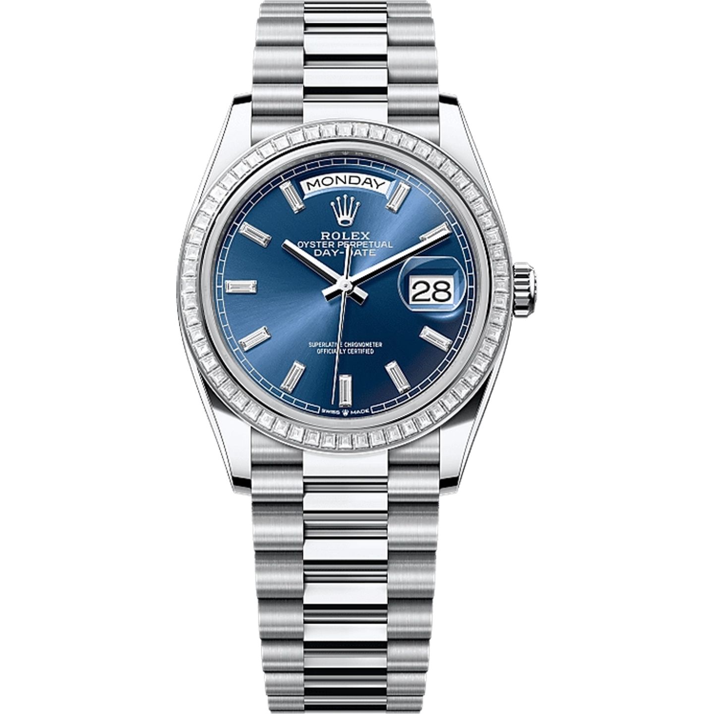 Rolex Day-Date 36 128396TBR (2025) - Blauw wijzerplaat 36mm Platina (1/1)