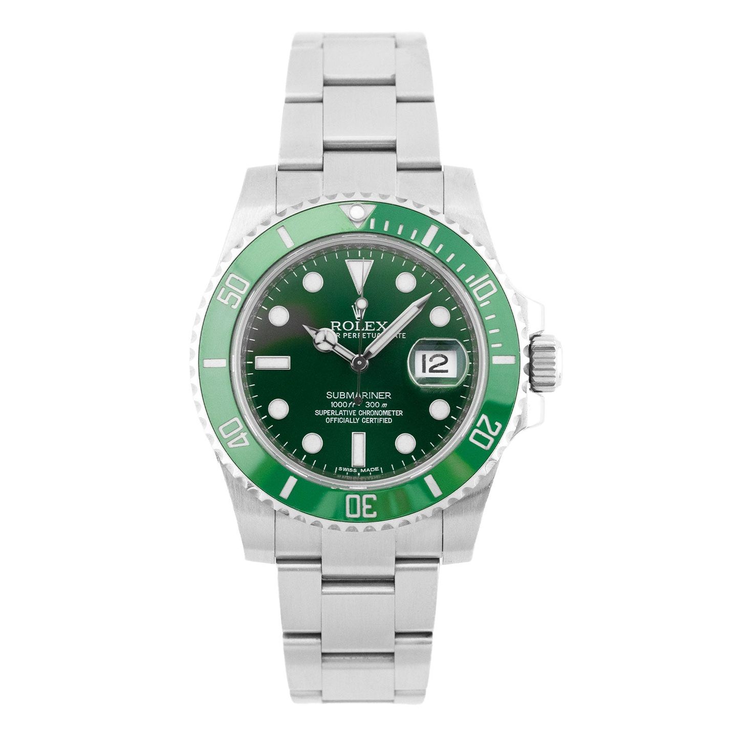 Rolex Submariner Date 116610LV (2011) - Groen wijzerplaat 40mm Staal (1/5)