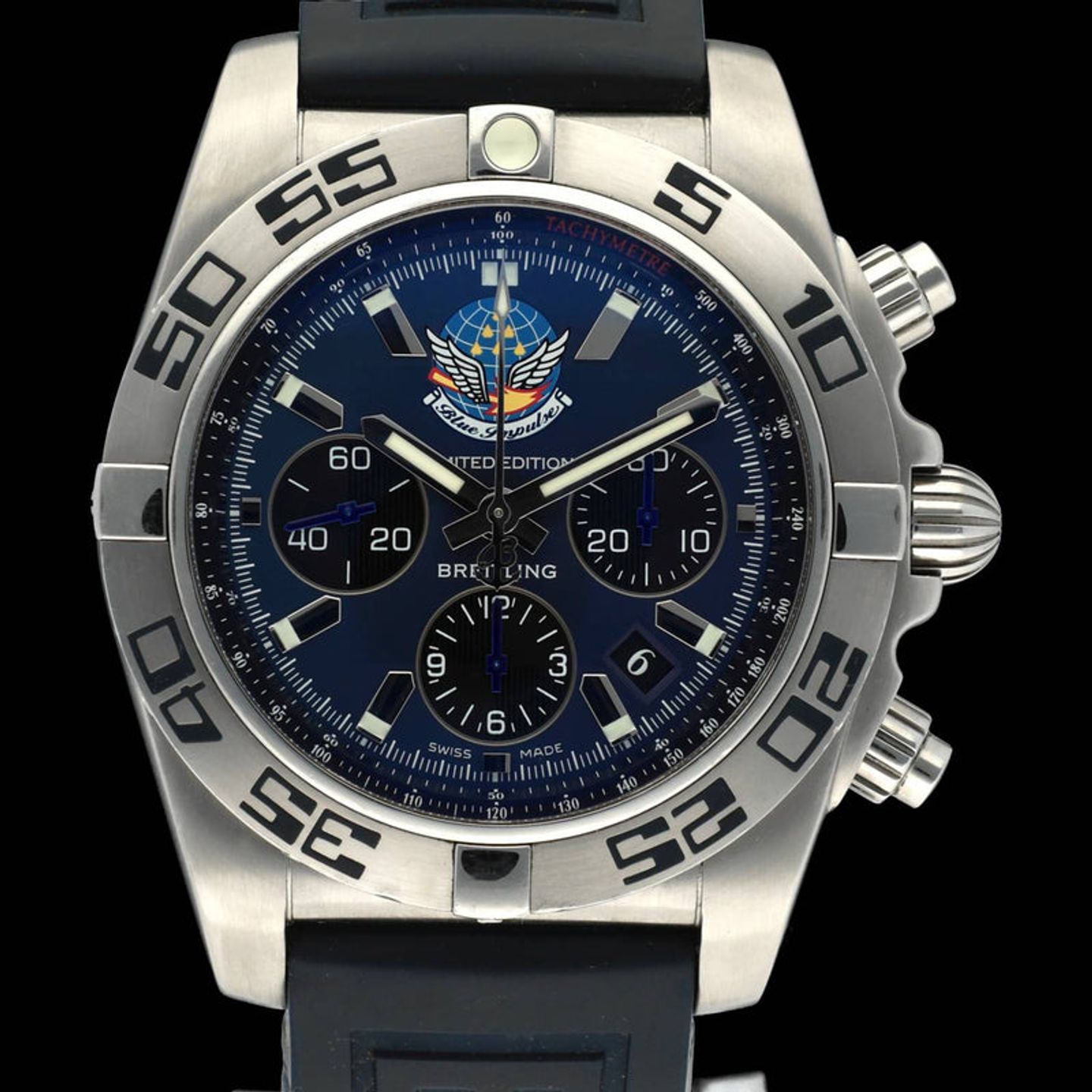 Breitling Chronomat 44 AB0110 (2013) - Blauw wijzerplaat 44mm Staal (1/7)