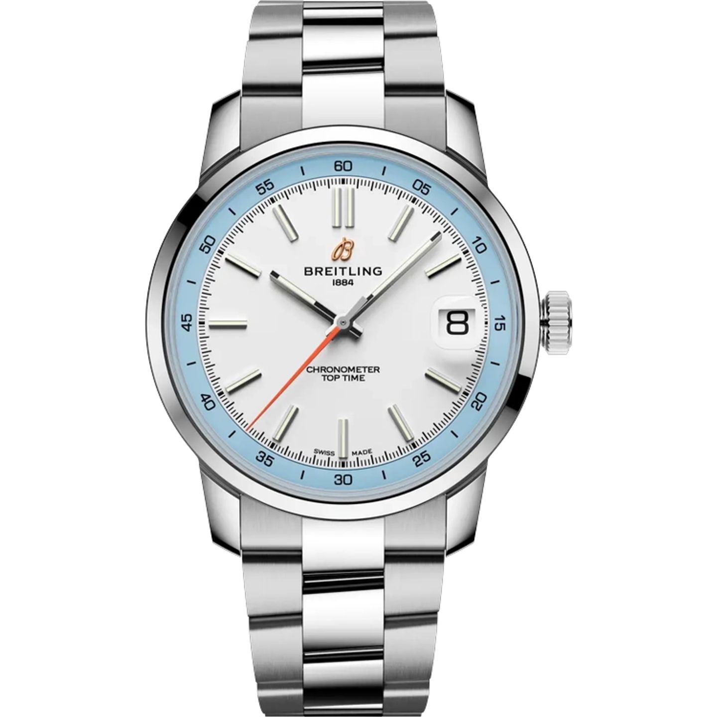 Breitling Top Time AB3113281A1A1 (2025) - Zilver wijzerplaat 38mm Staal (1/1)