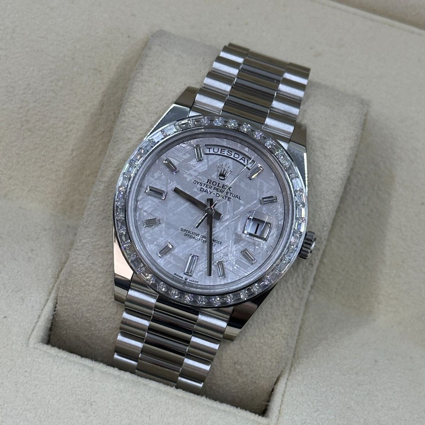 Rolex Day-Date 40 228396TBR (2022) - Grijs wijzerplaat 40mm Platina (8/8)