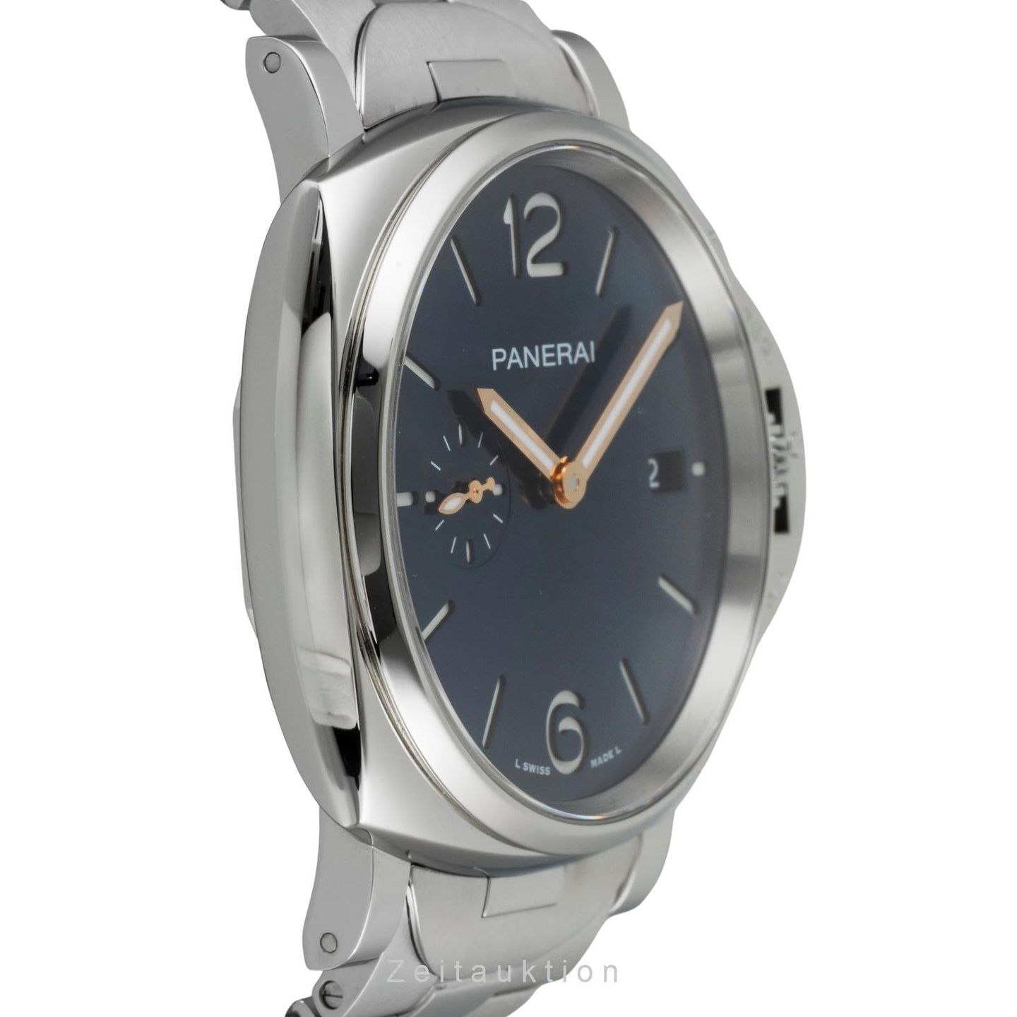 Panerai Luminor Due PAM01124 (Unknown (random serial)) - Blue dial 42 mm Steel case (6/8)