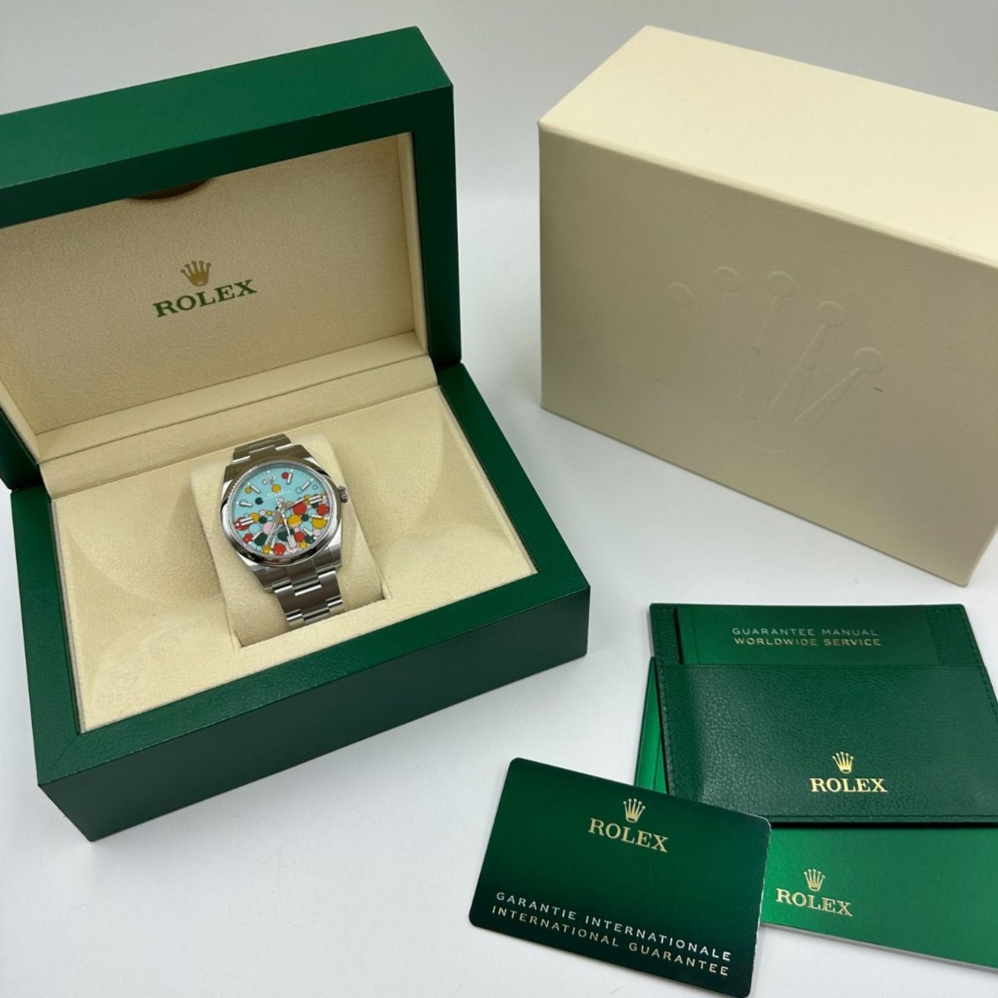 Rolex Oyster Perpetual 124300 (2024) - Blauw wijzerplaat 41mm Staal (2/8)