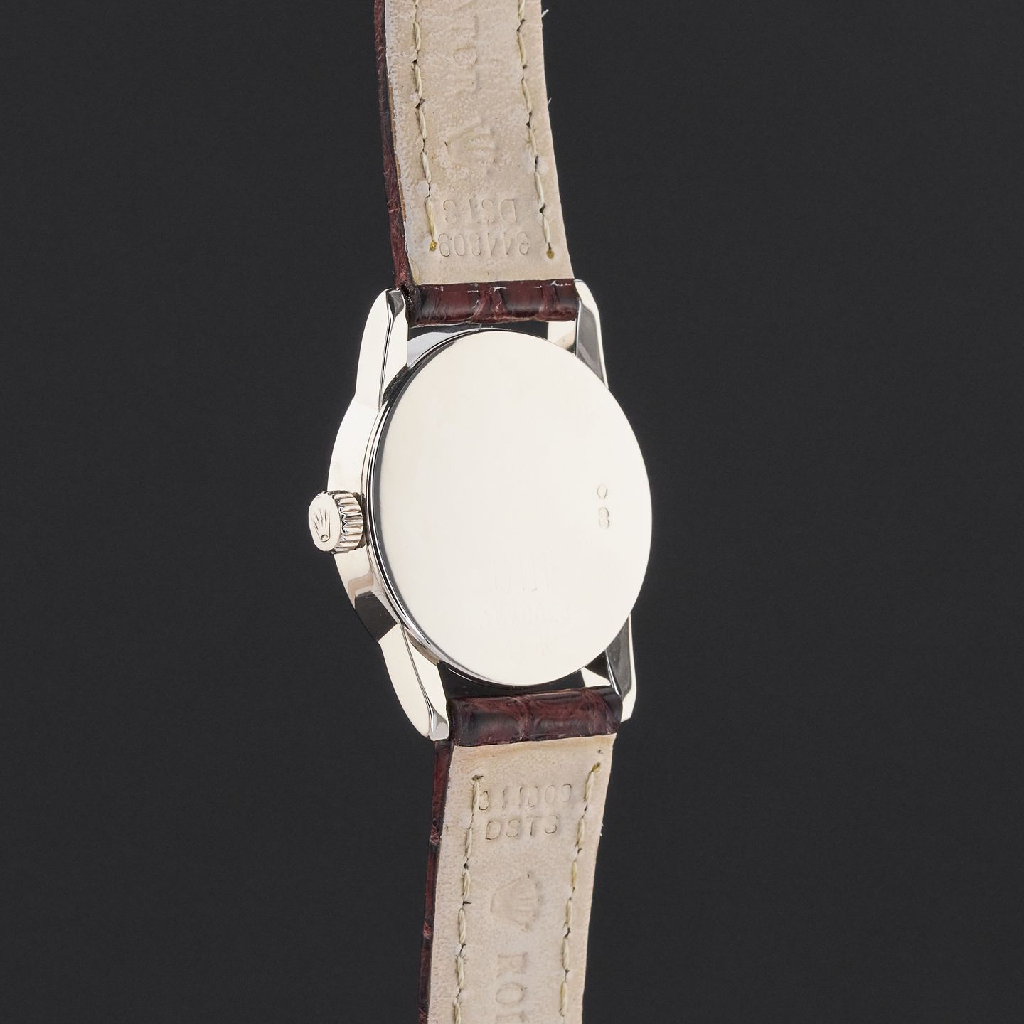 Rolex Cellini 6111/9 (2011) - Black dial 25 mm White Gold case (7/8)