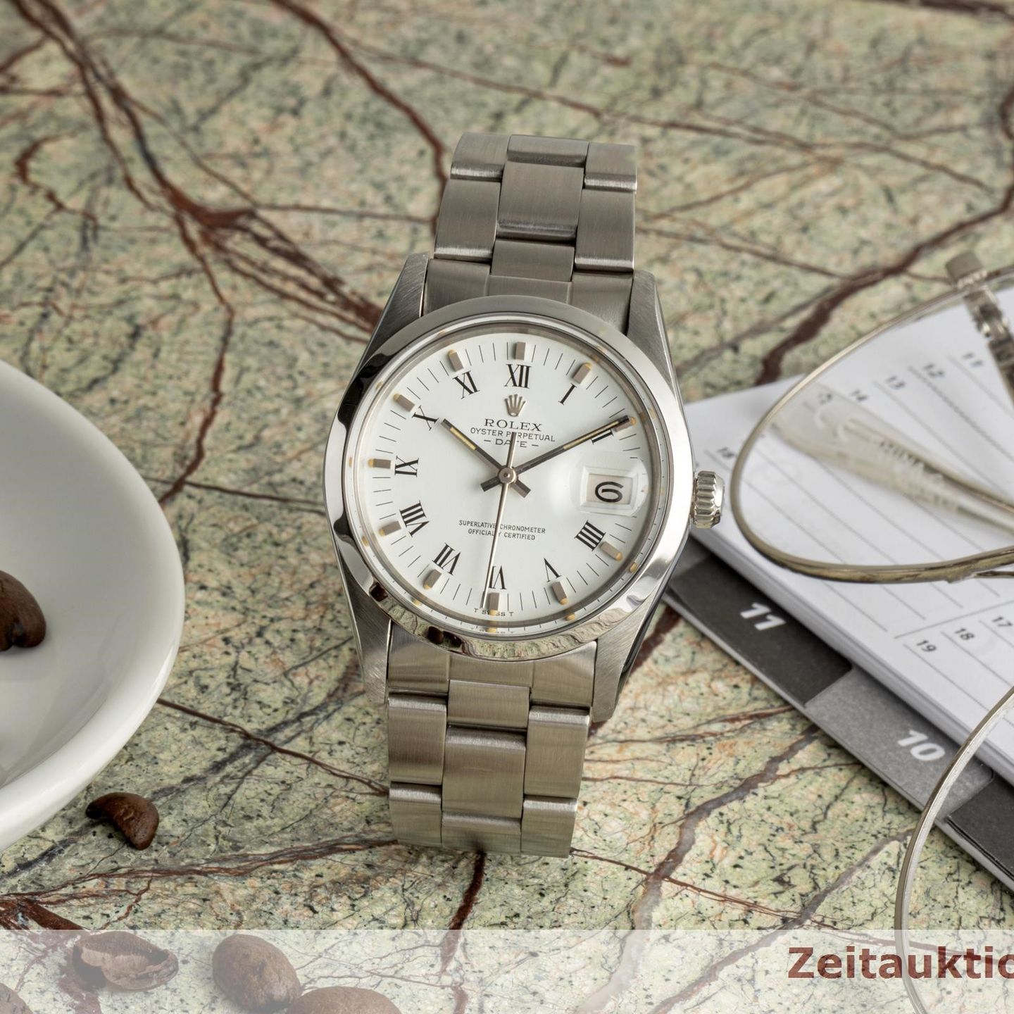 Rolex Oyster Perpetual Date 15000 (1981) - 34mm Staal (3/8)