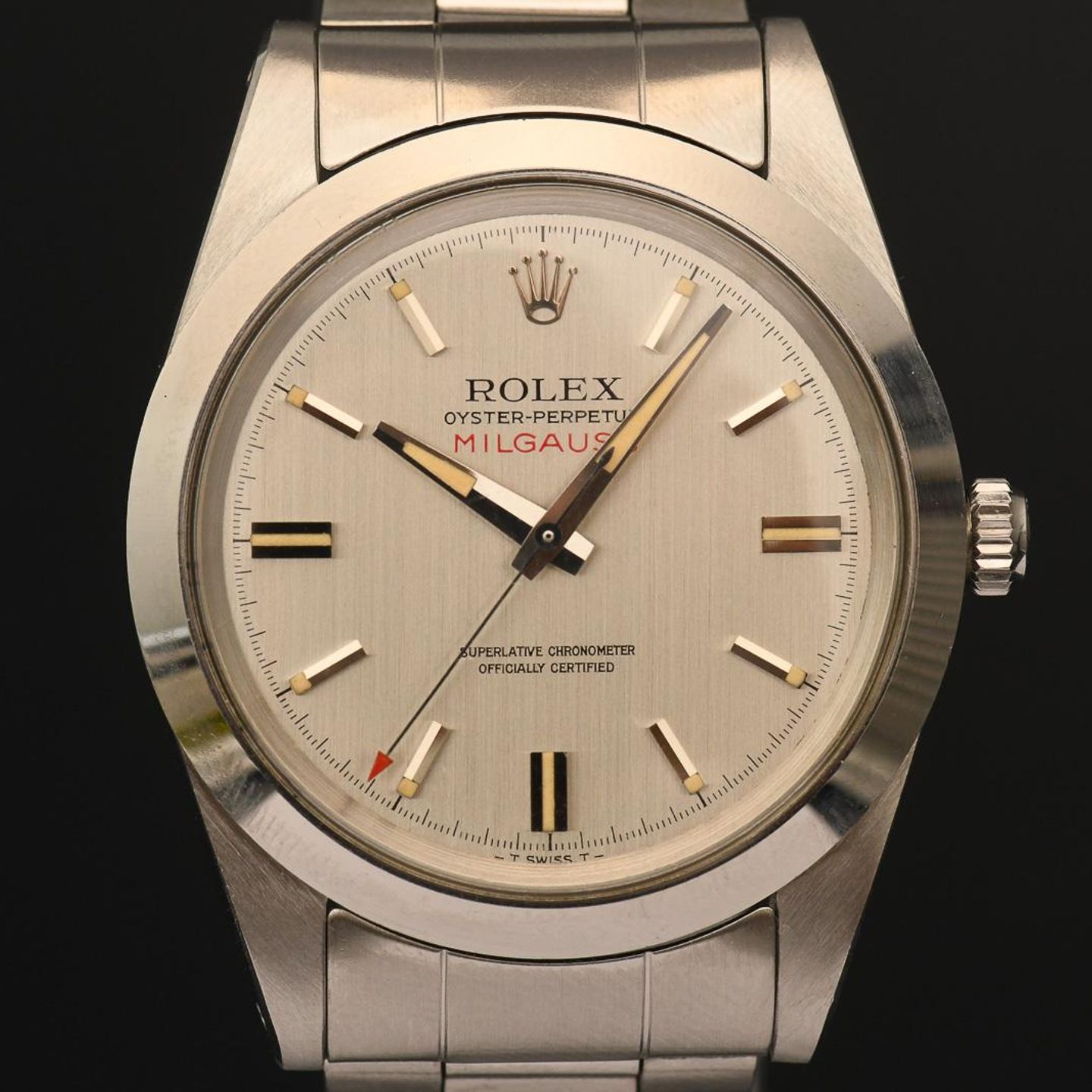Rolex Milgauss 1019 (1969) - Silver dial 38 mm Steel case (1/8)