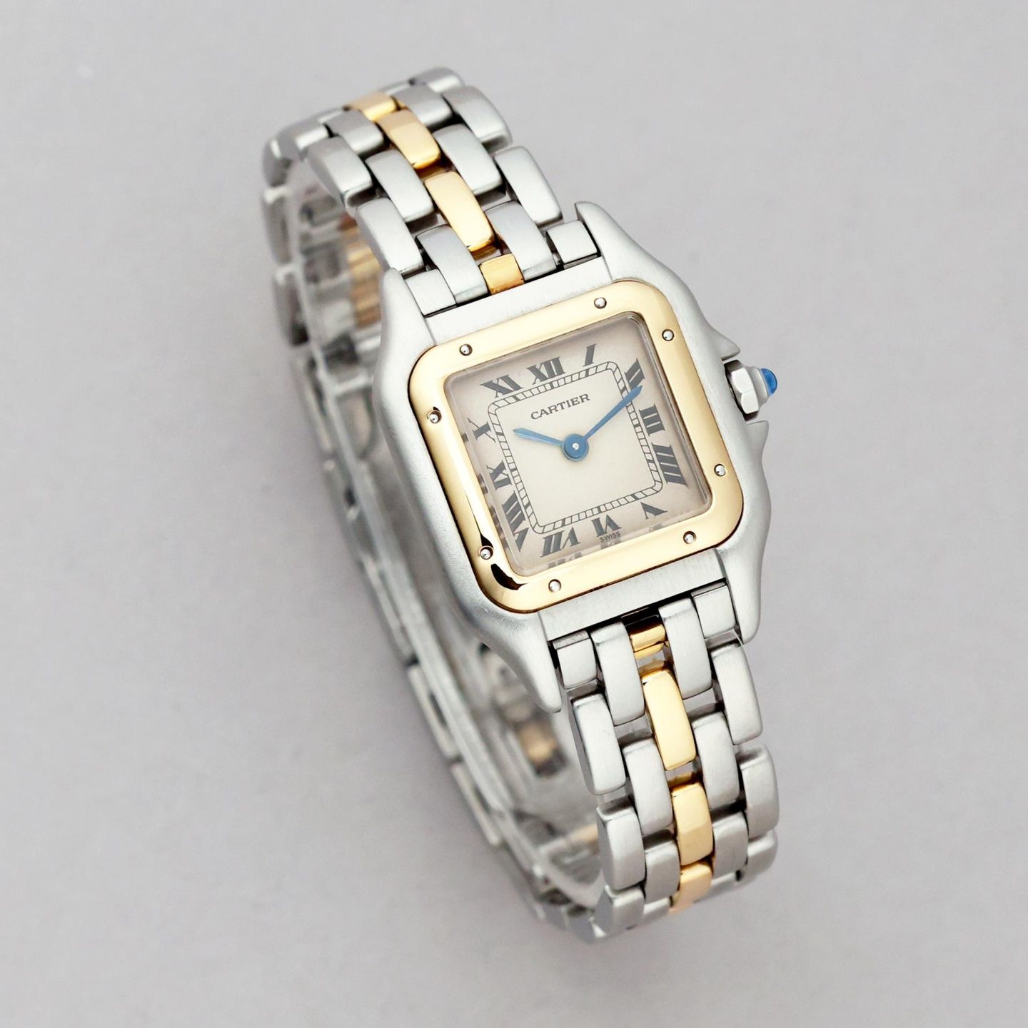 Cartier Panthère 6692 (1992) - White dial 22 mm Gold/Steel case (2/8)