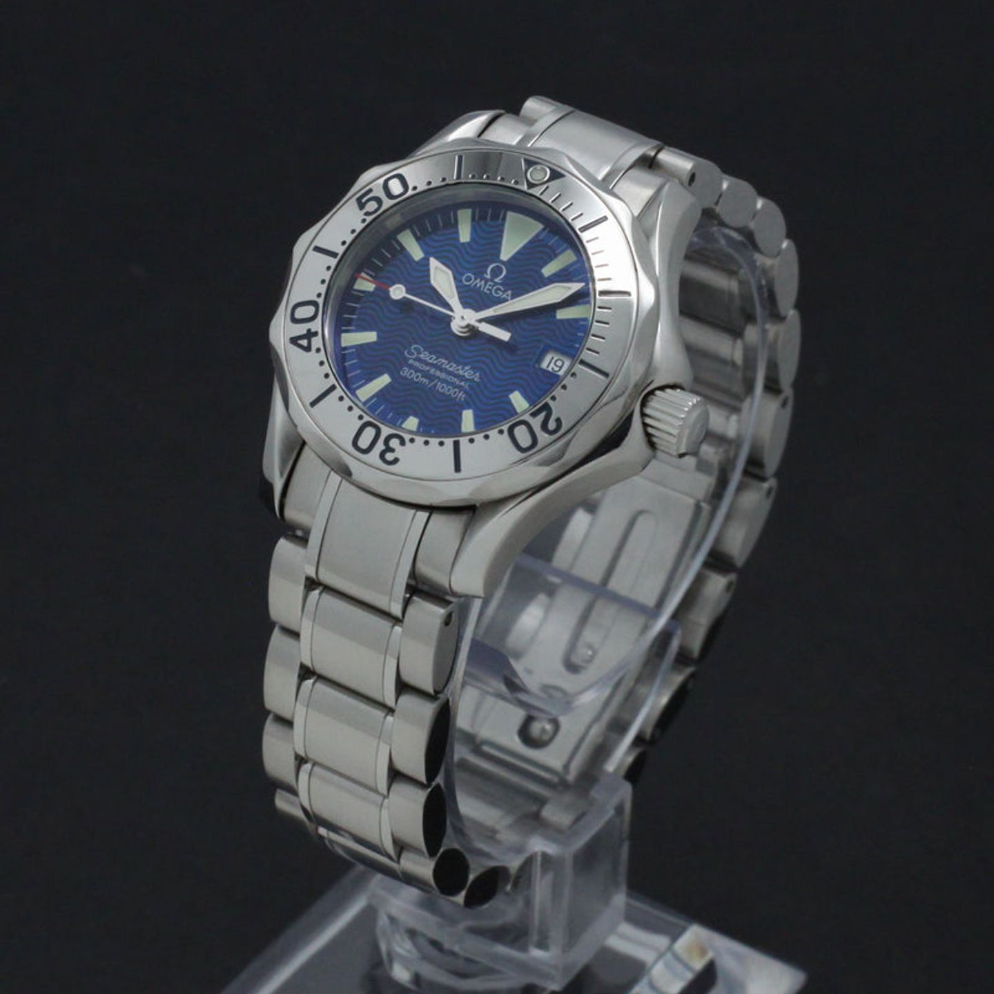 Omega Seamaster Diver 300 M 2285.80.00 (1998) - Blue dial 28 mm Steel case (5/7)