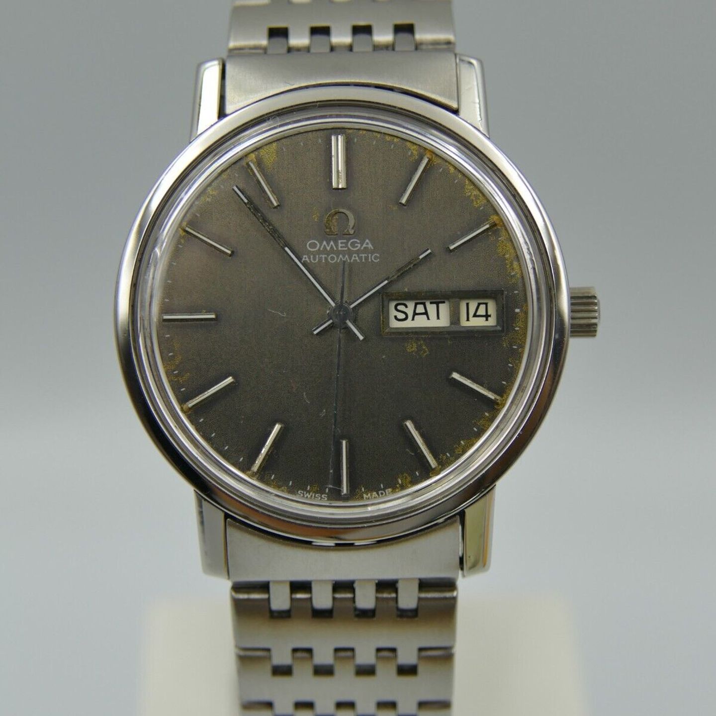 Omega Vintage 1660209 (Onbekend (willekeurig serienummer)) - Grijs wijzerplaat Onbekend Staal (6/16)